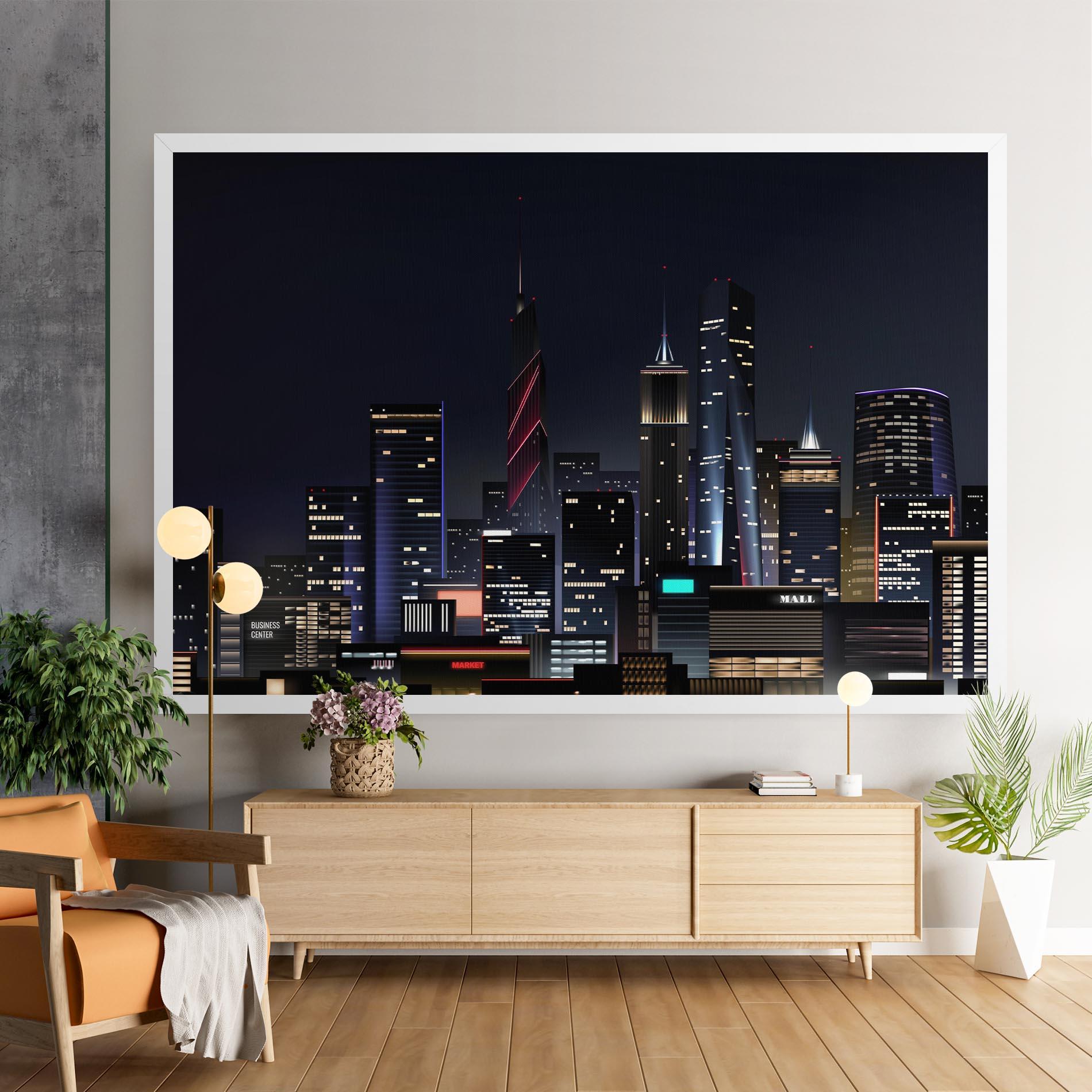 Tablou Canvas Night City mockup 9