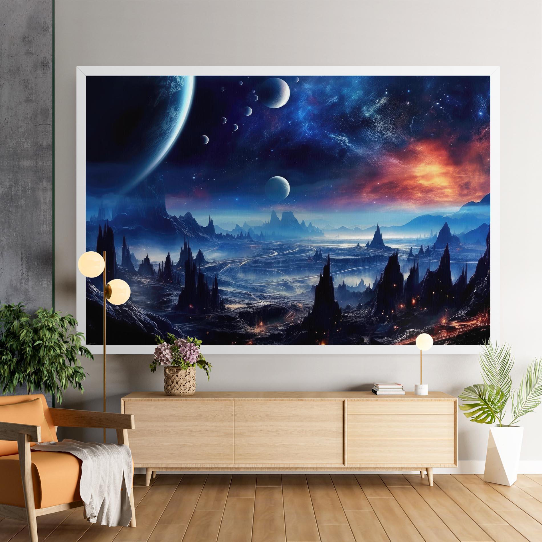 Tablou Canvas Planets And Stars mockup 9