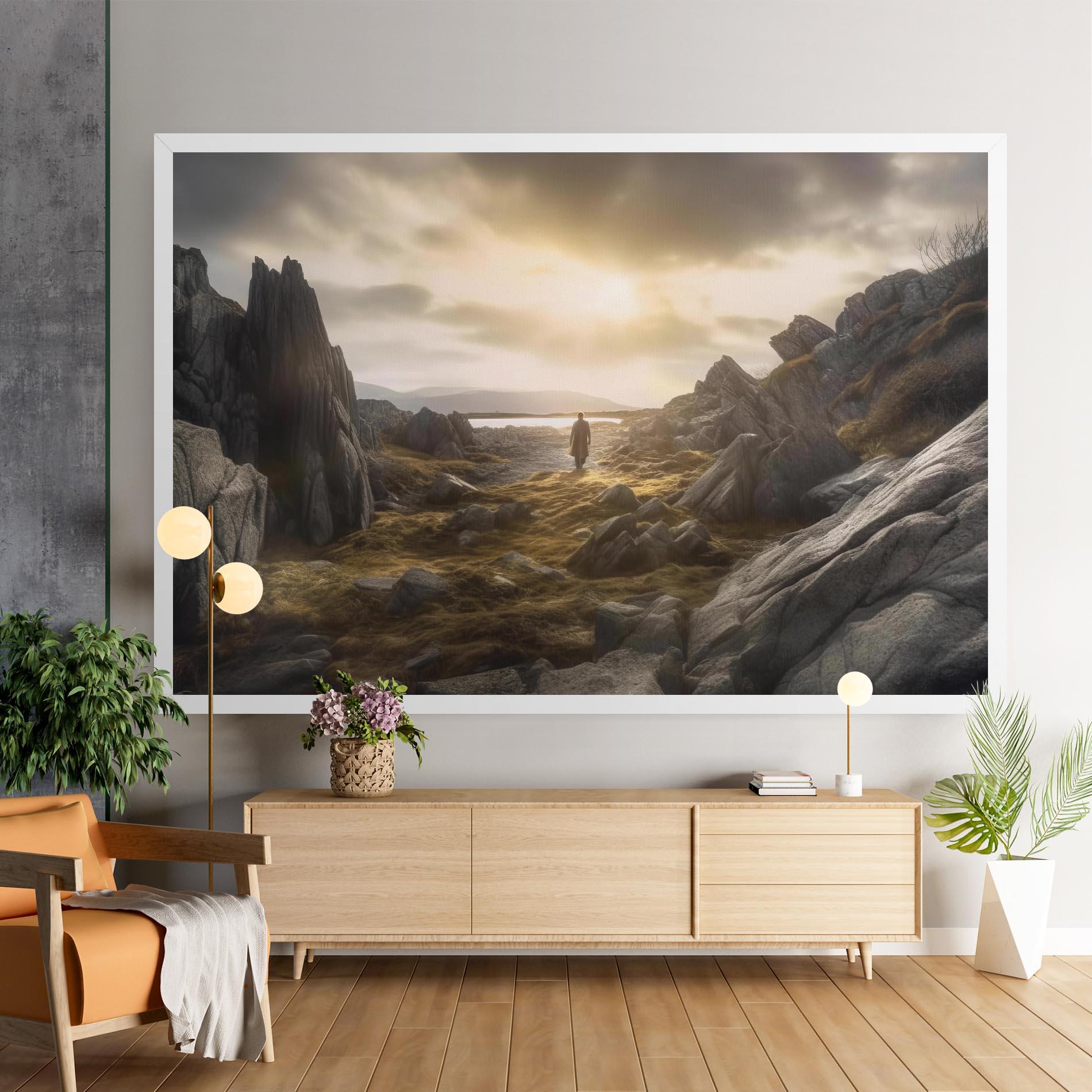 Tablou Canvas Rocky Area Man mockup 9