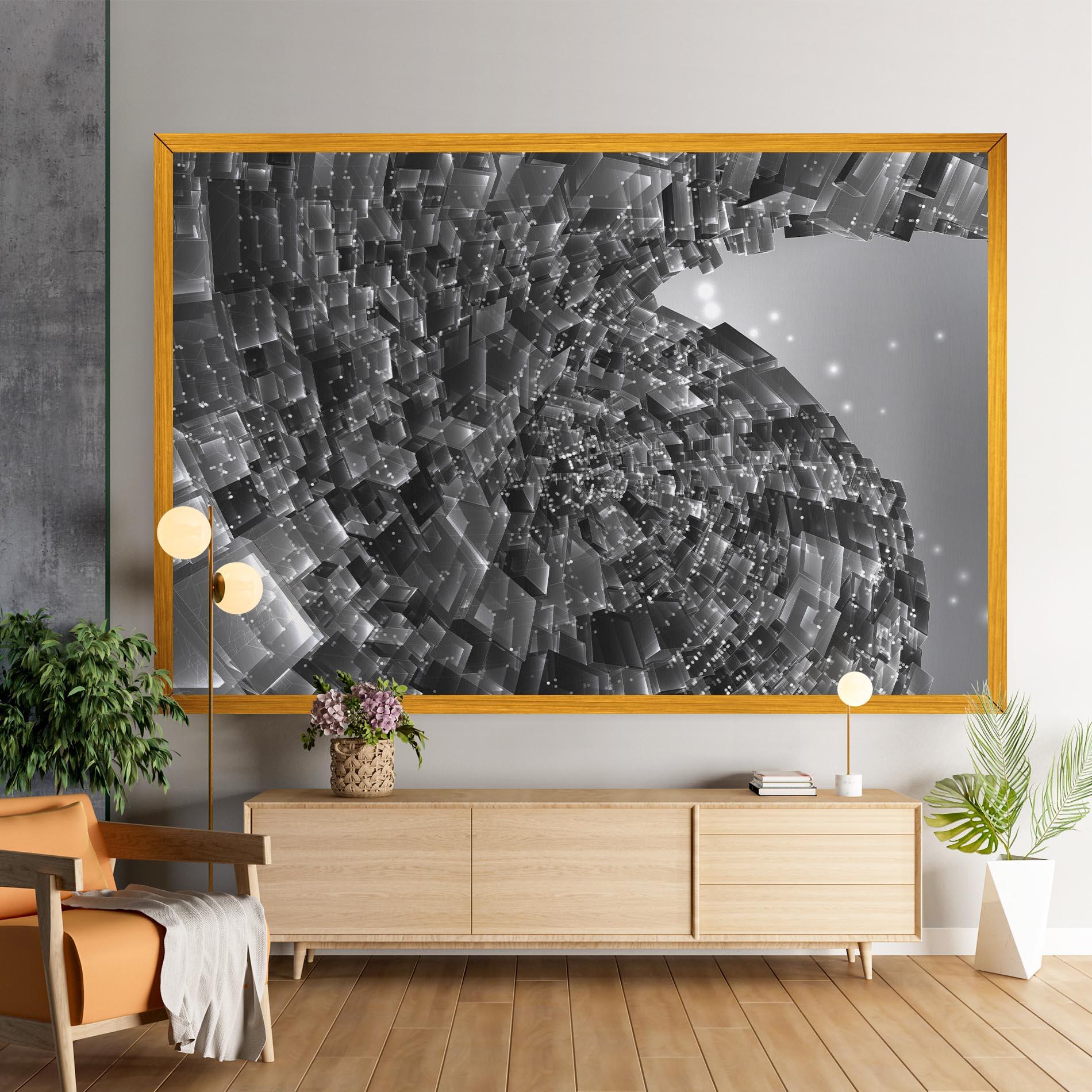 Tablou Canvas Grey Shape View mockup 9