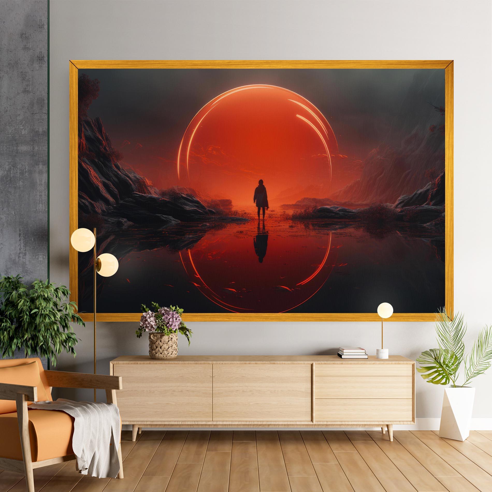 Tablou Canvas Man Orange Orb mockup 9