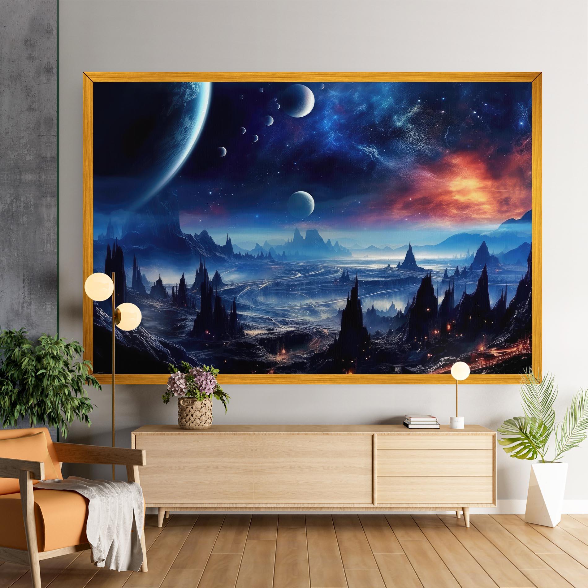 Tablou Canvas Planets And Stars mockup 9