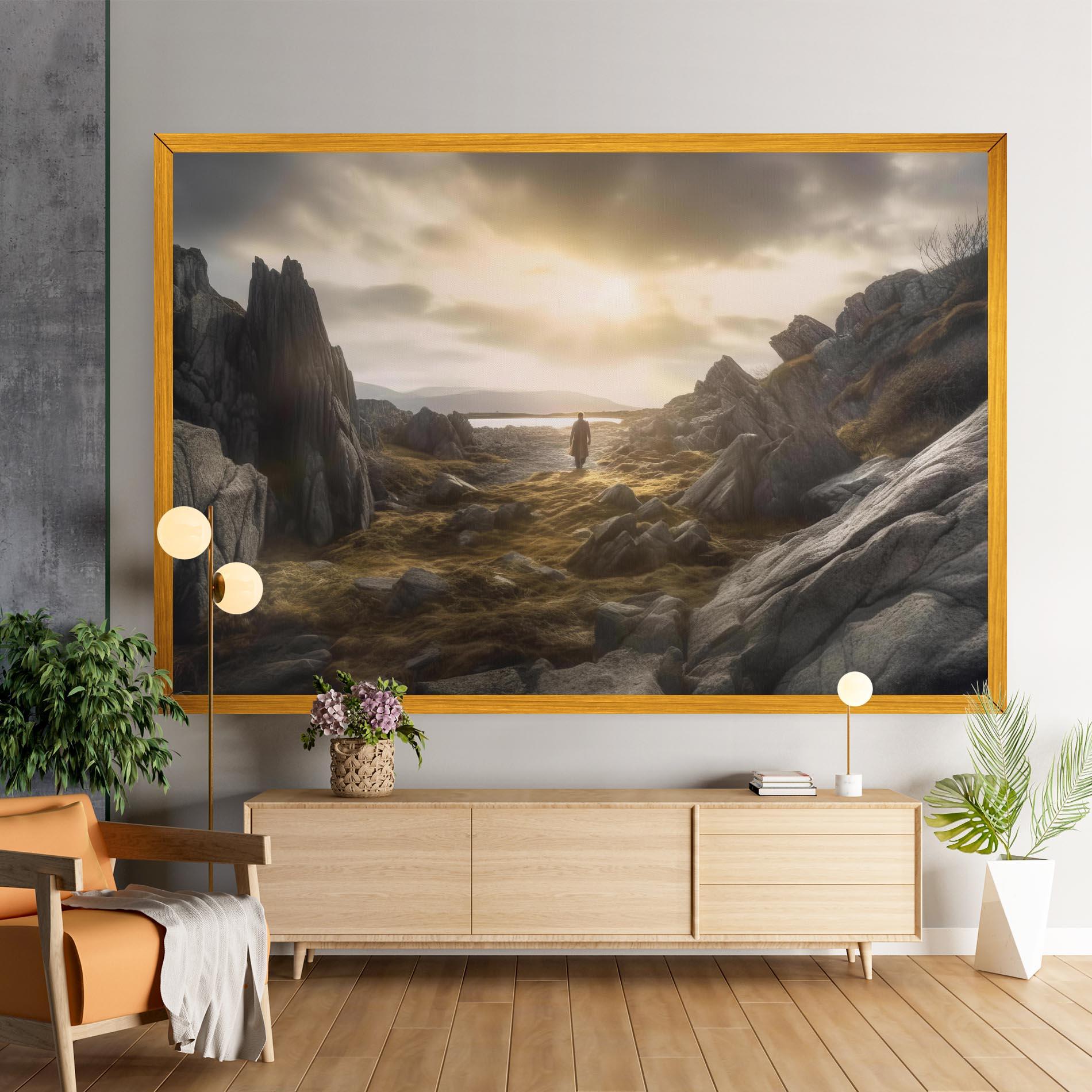 Tablou Canvas Rocky Area Man mockup 9