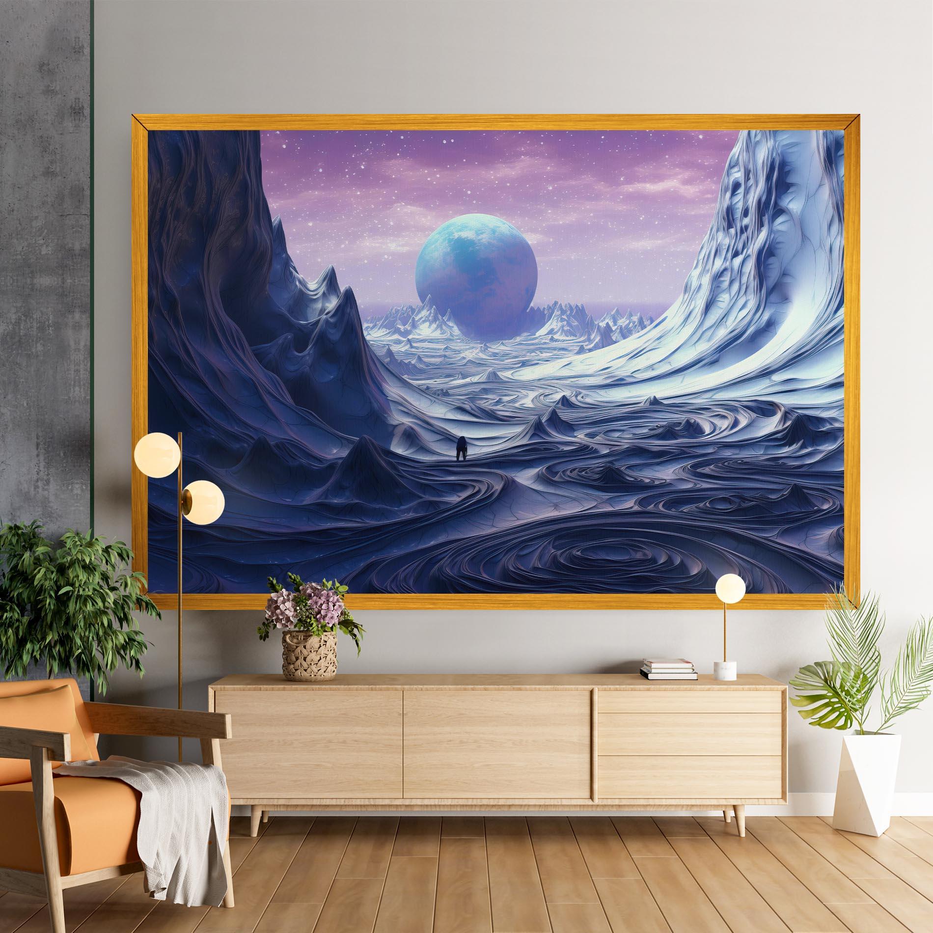 Tablou Canvas Snowy Landscape Art mockup 9