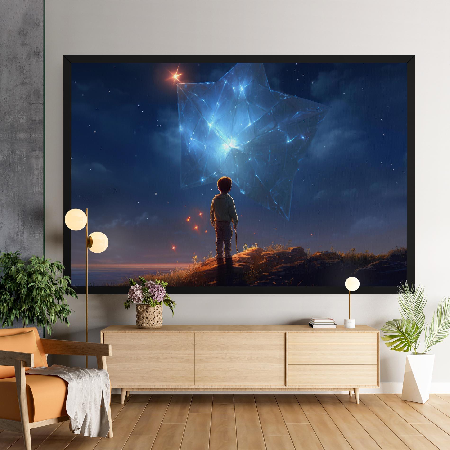 Tablou Canvas Blue Star Floating mockup 9