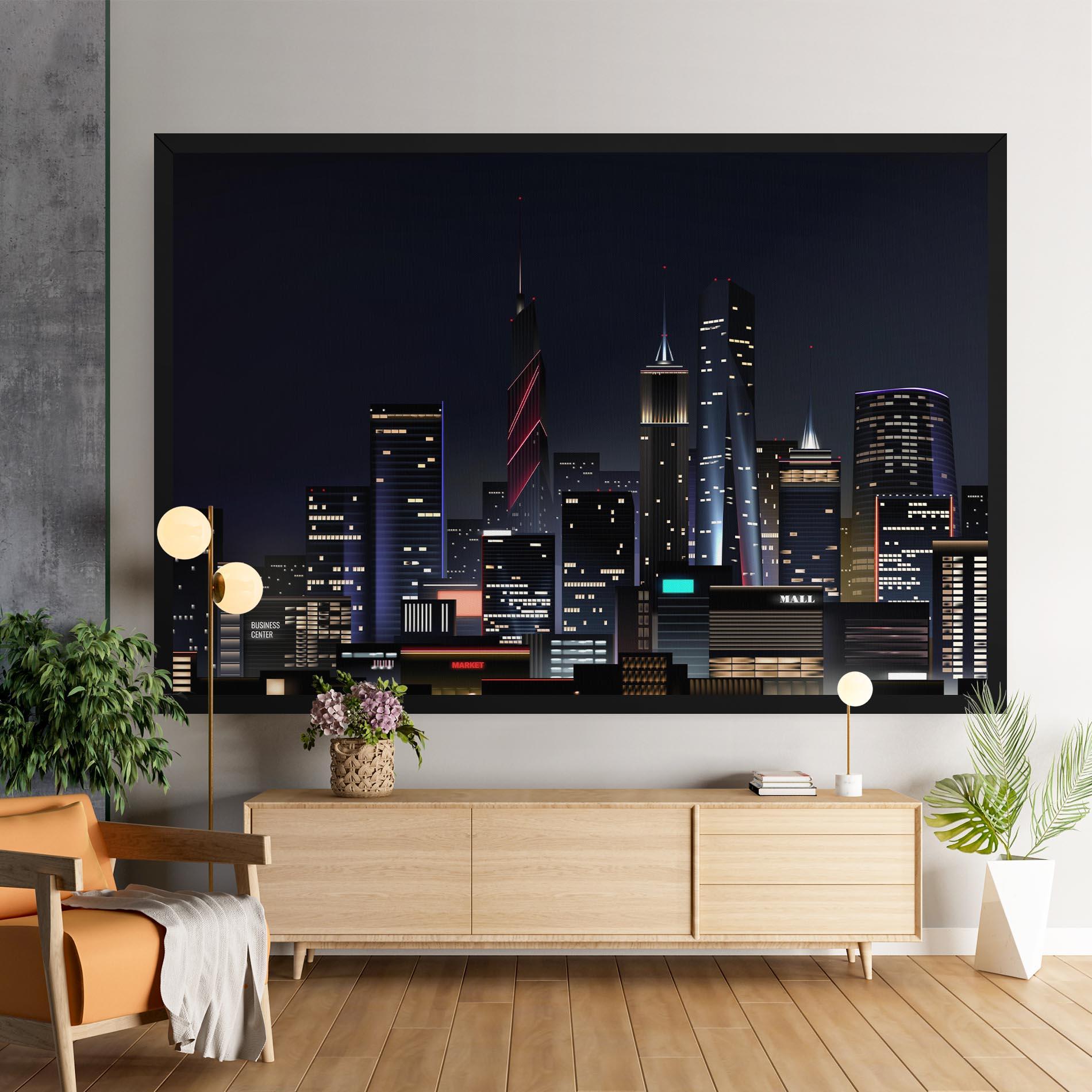 Tablou Canvas Night City mockup 9