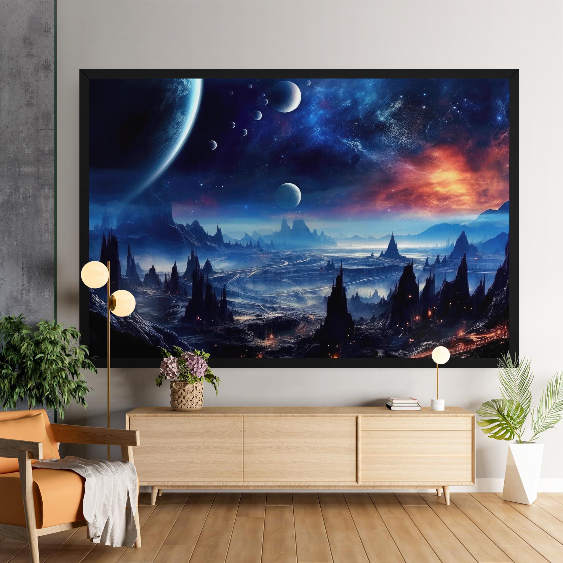 Tablou Canvas Planets And Stars mockup 9