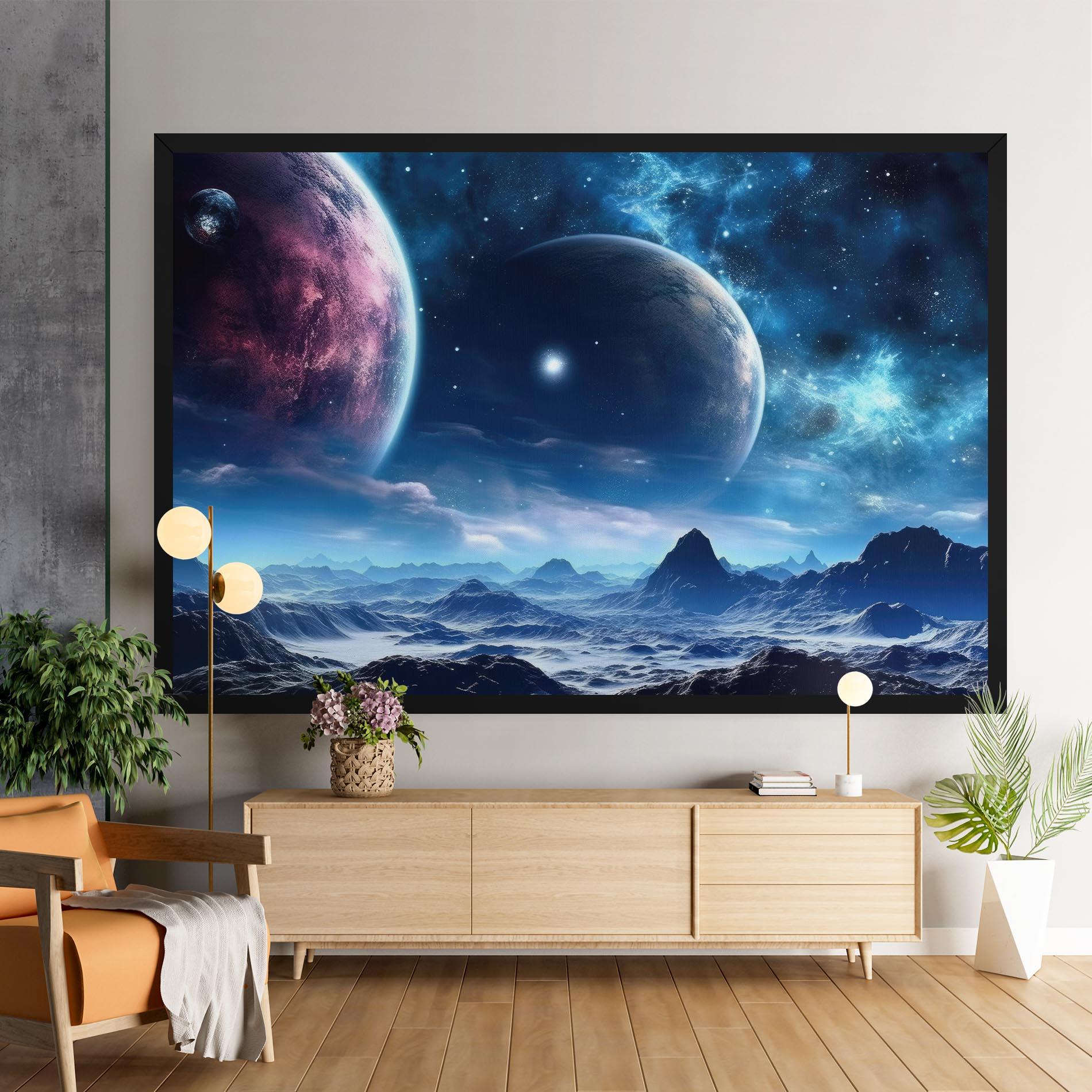 Tablou Canvas Space Planets And Stars mockup 9
