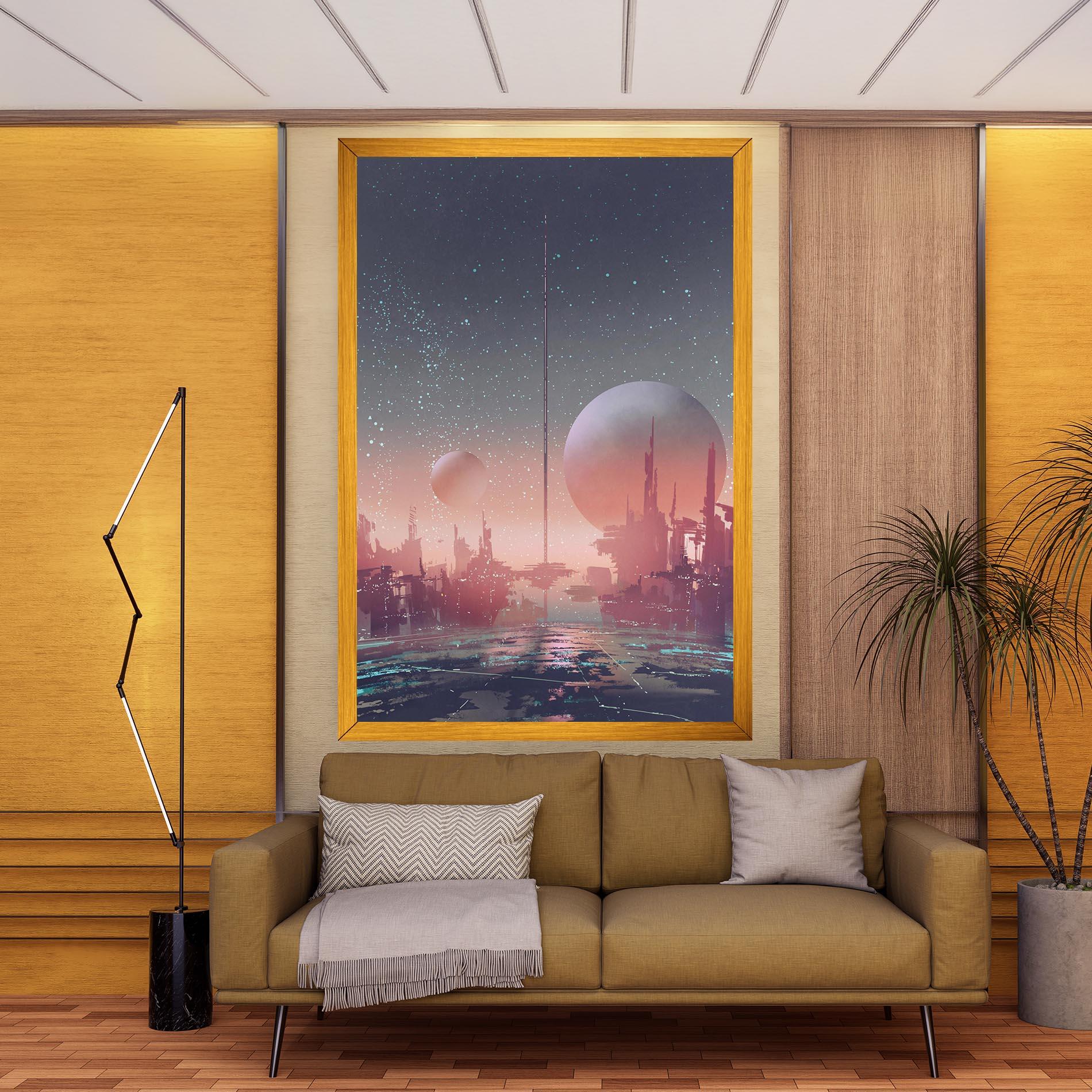 Tablou Canvas Futuristic Alien Buildings mockup 9