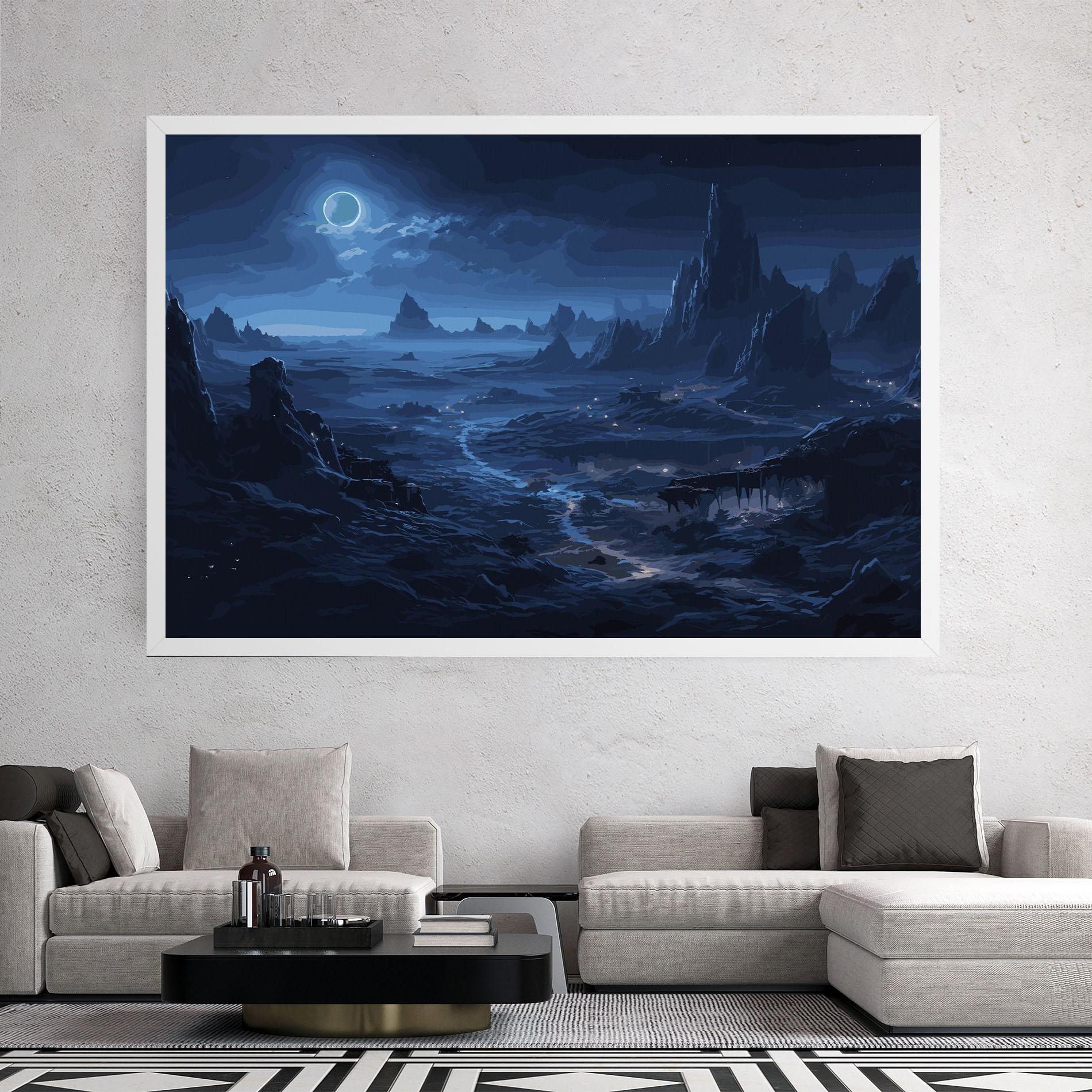 Tablou Canvas Blue Art World mockup 2