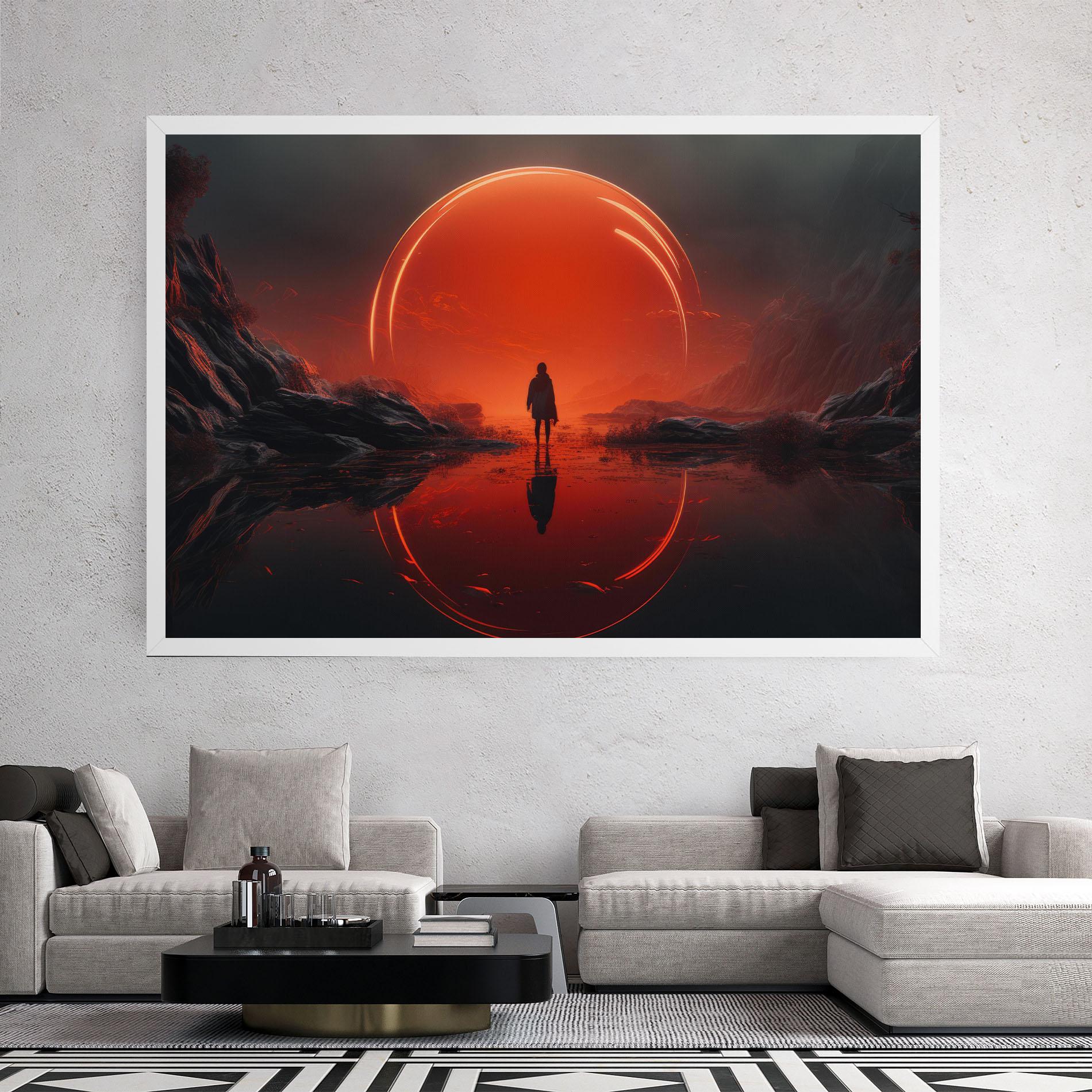 Tablou Canvas Man Orange Orb mockup 2