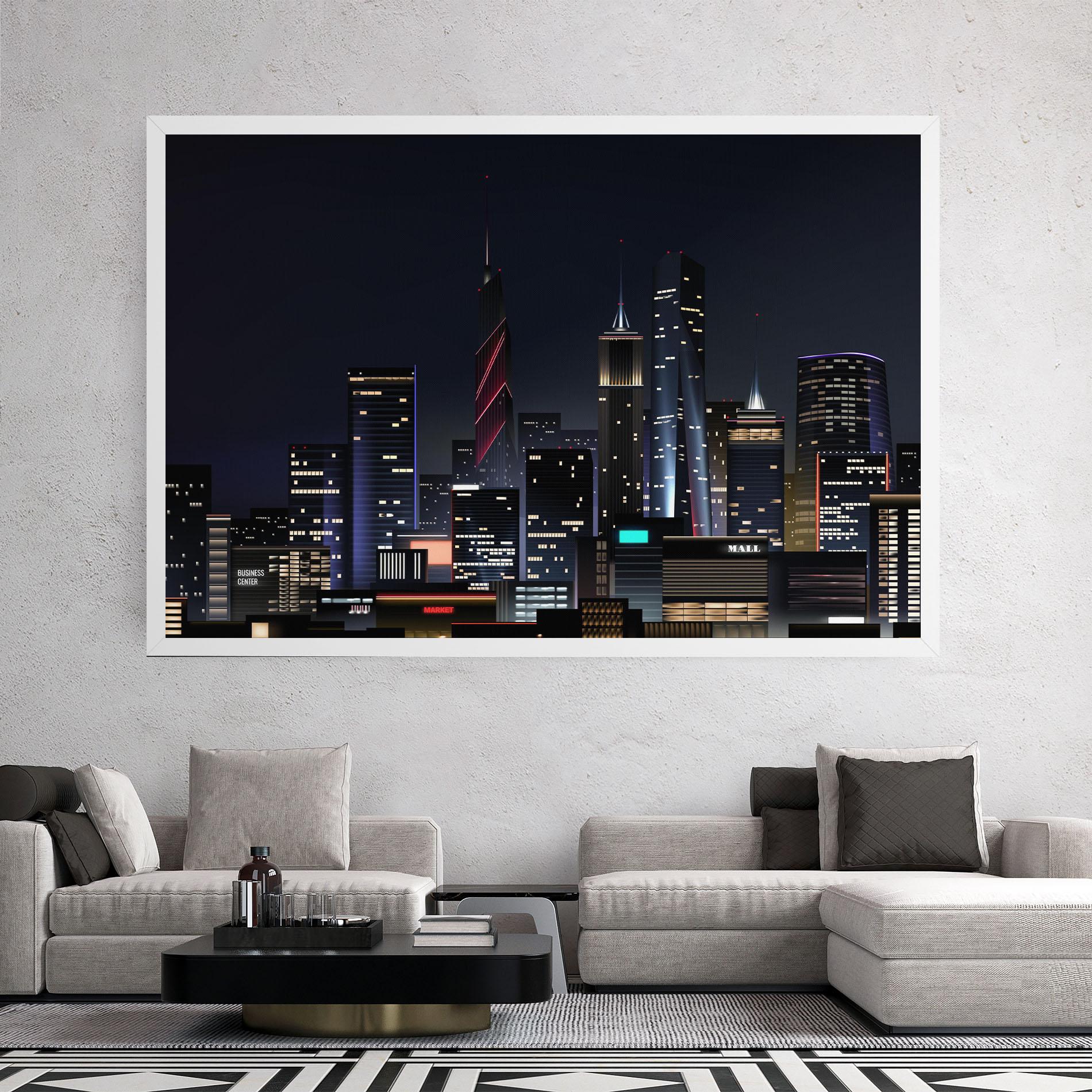 Tablou Canvas Night City mockup 2