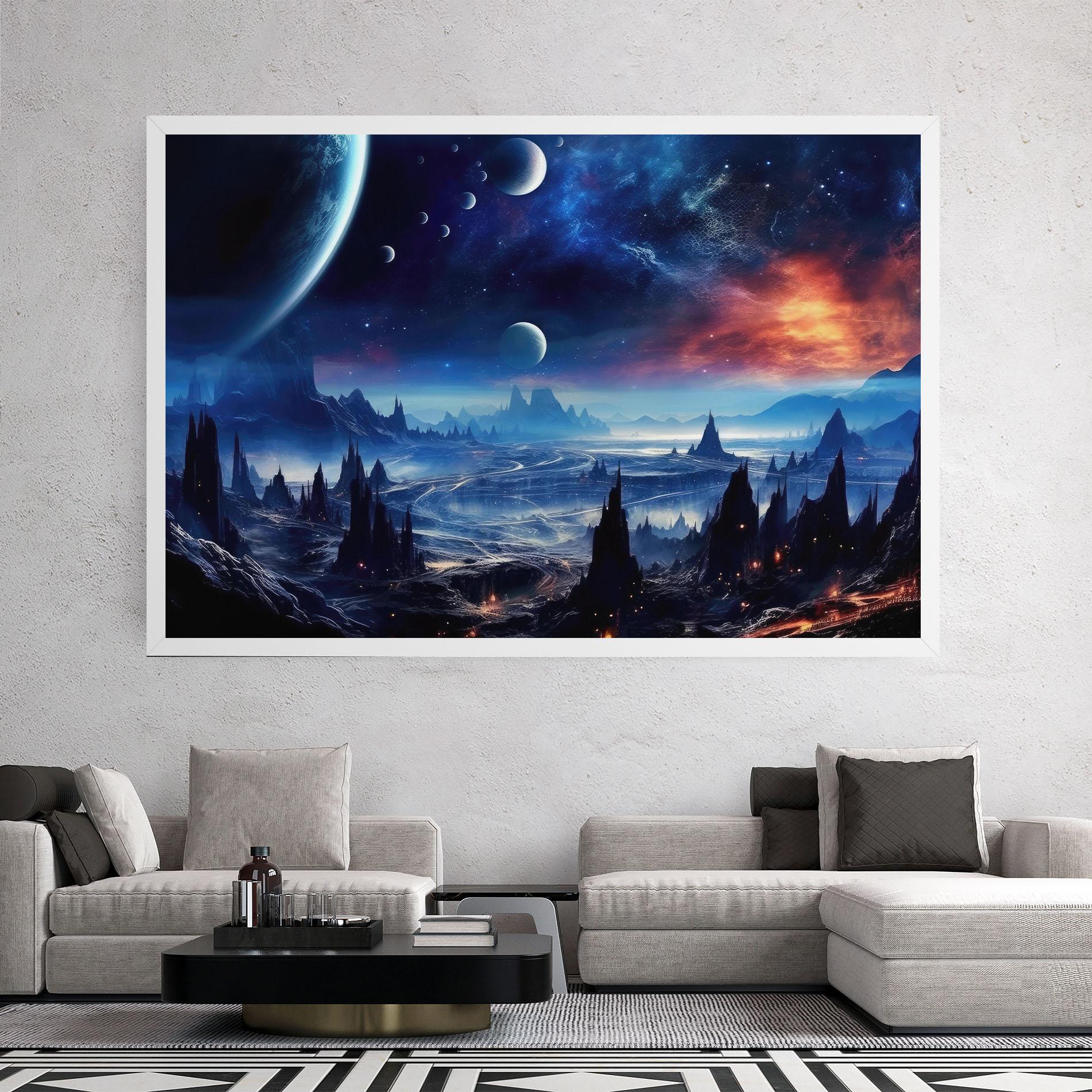 Tablou Canvas Planets And Stars mockup 2