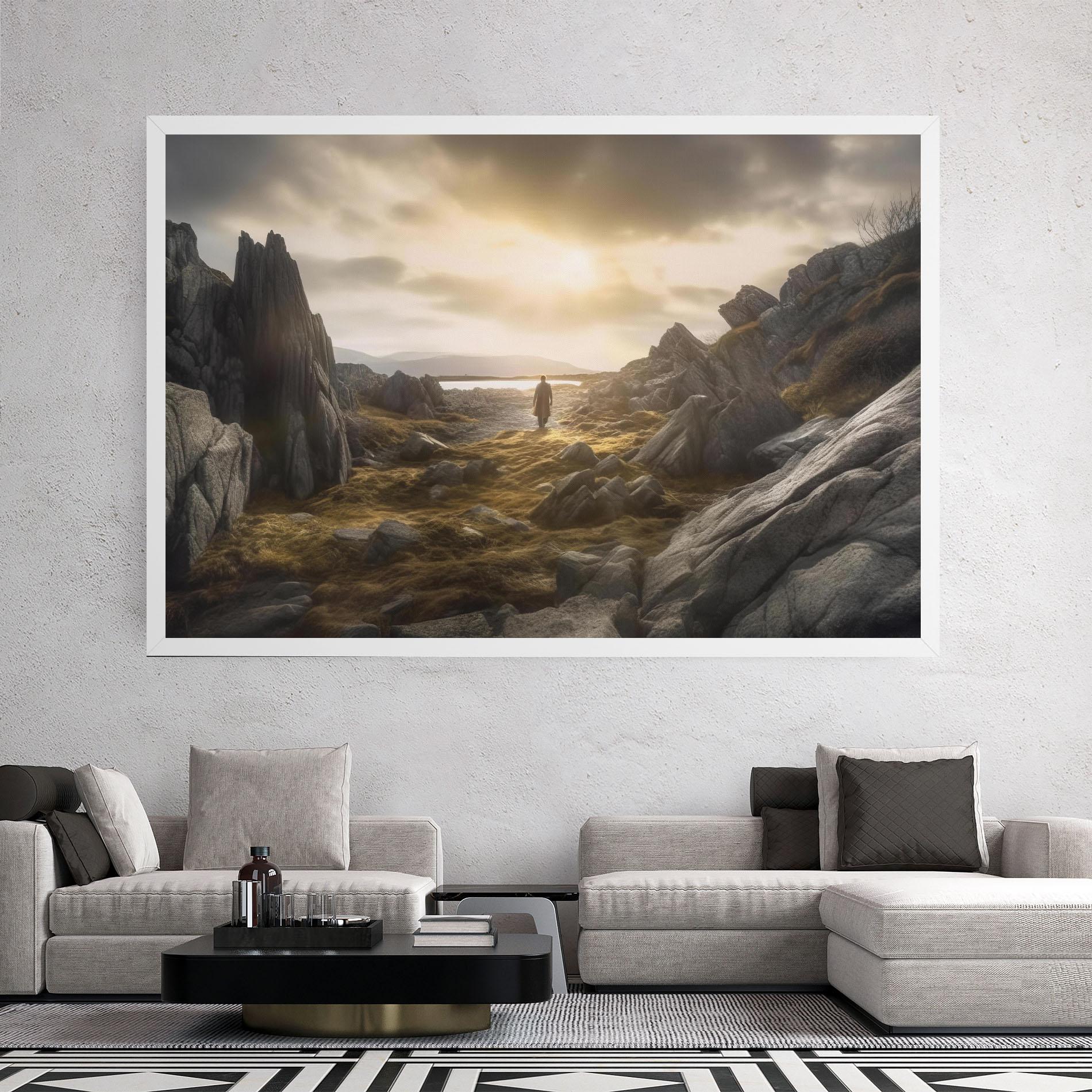 Tablou Canvas Rocky Area Man mockup 2