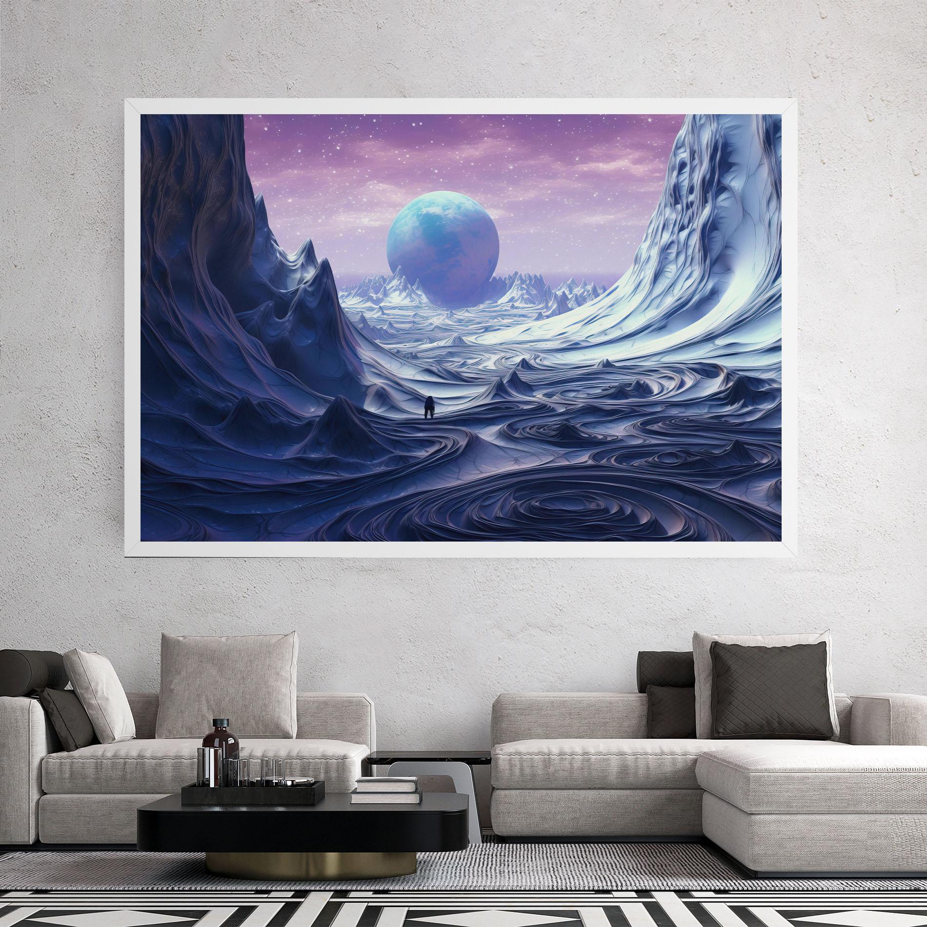 Tablou Canvas Snowy Landscape Art mockup 2