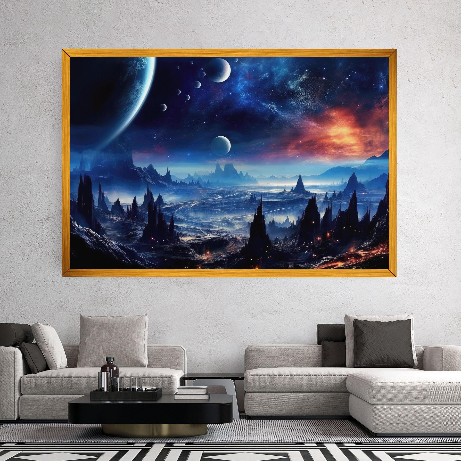 Tablou Canvas Planets And Stars mockup 2