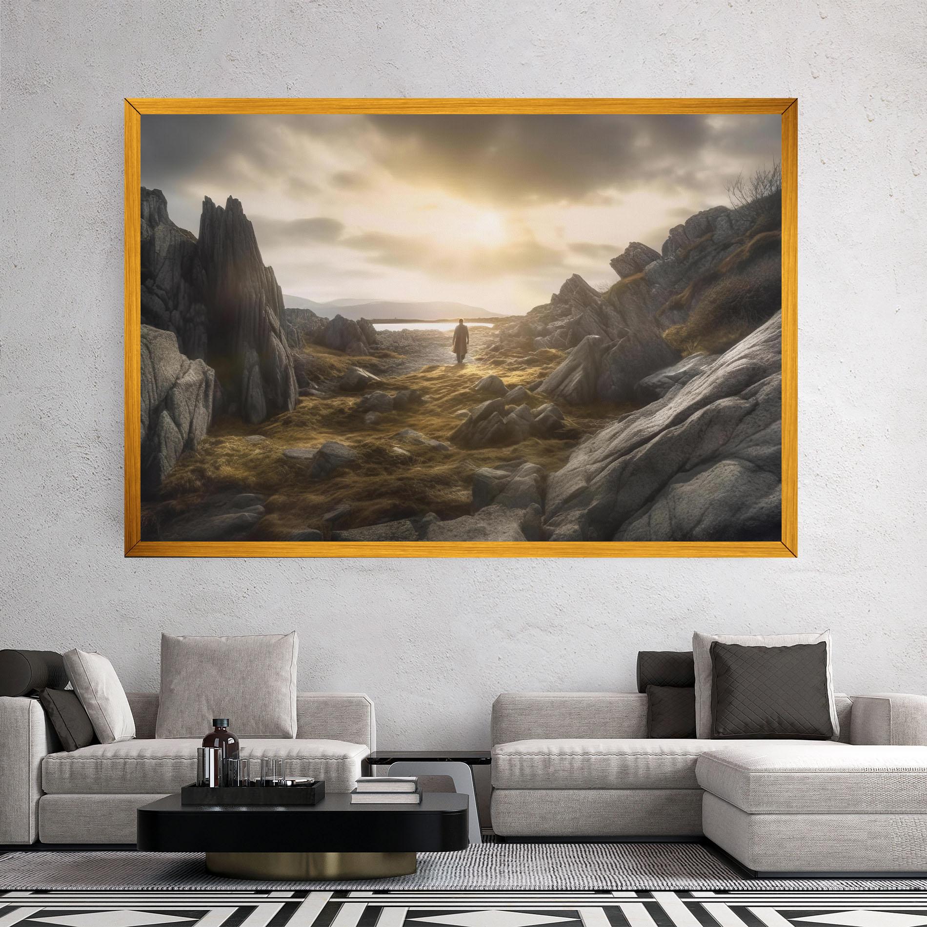 Tablou Canvas Rocky Area Man mockup 2