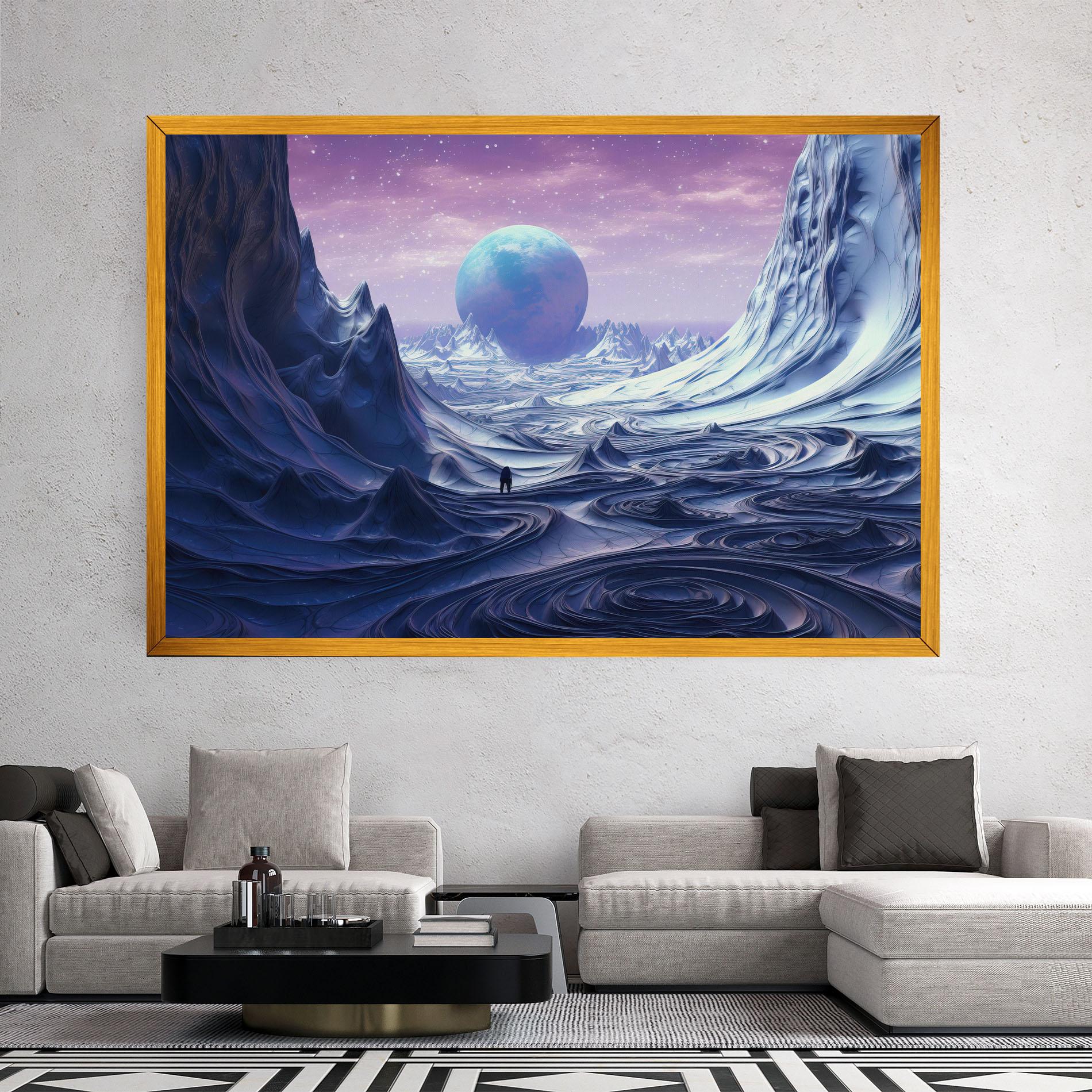 Tablou Canvas Snowy Landscape Art mockup 2