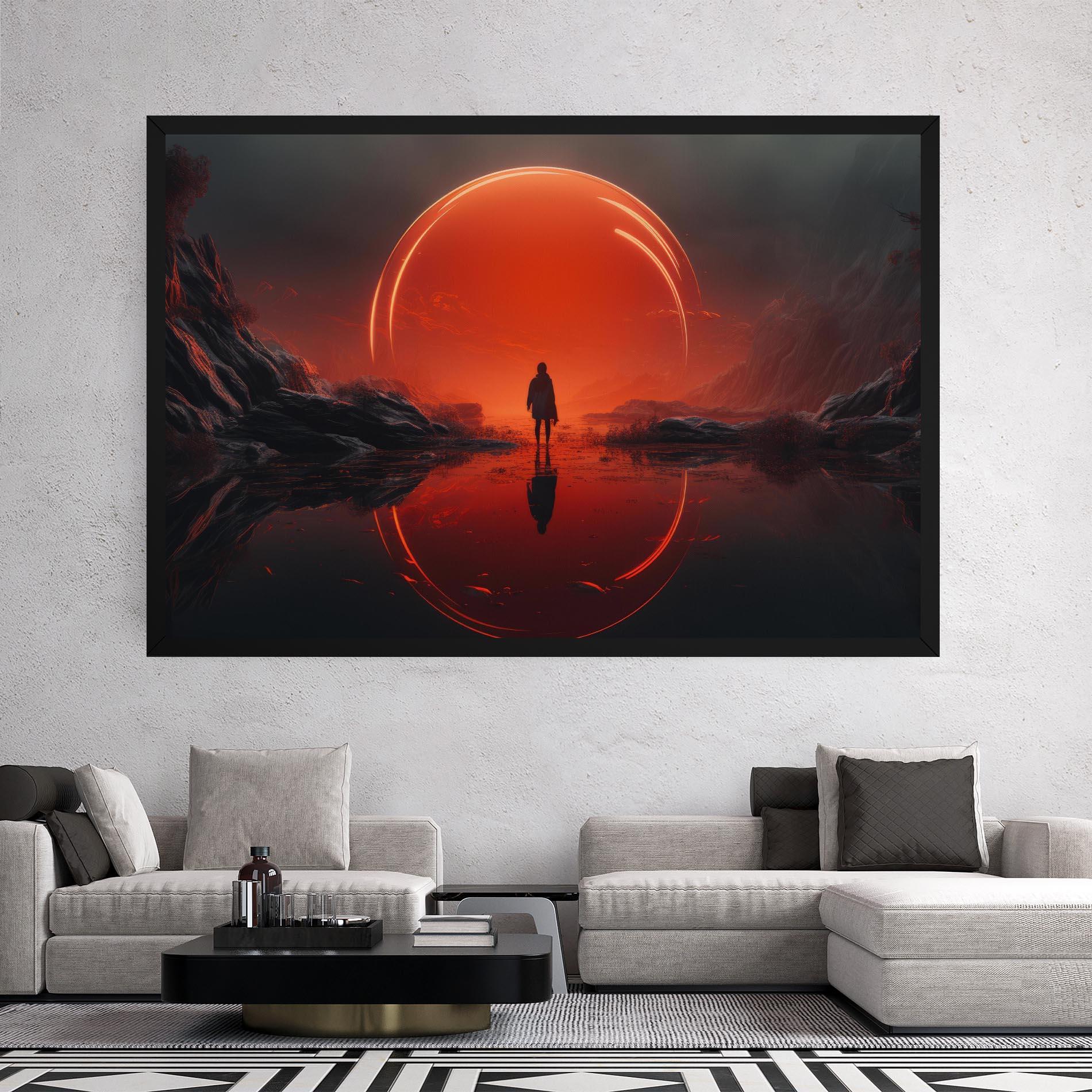 Tablou Canvas Man Orange Orb mockup 2