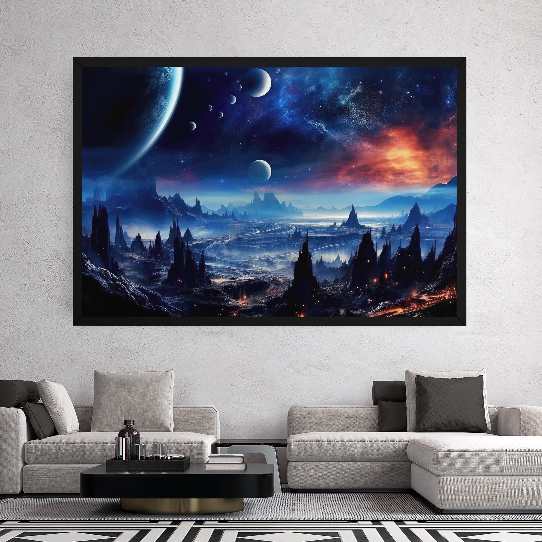 Tablou Canvas Planets And Stars mockup 2