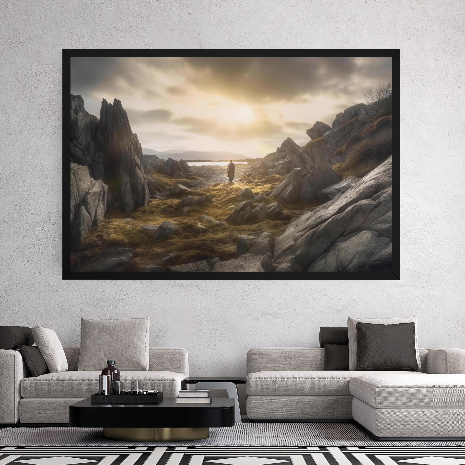 Tablou Canvas Rocky Area Man mockup 2
