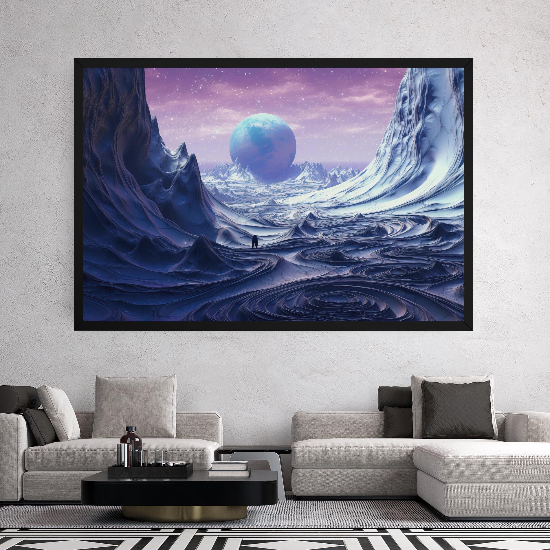 Tablou Canvas Snowy Landscape Art mockup 2