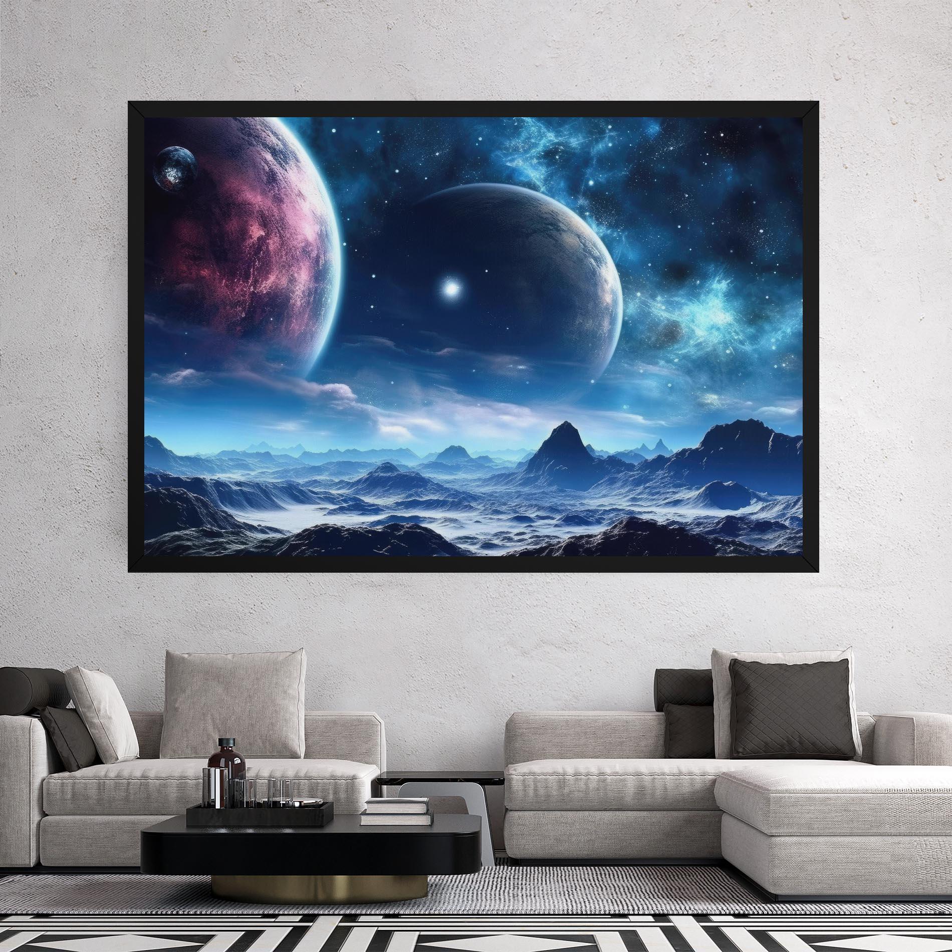 Tablou Canvas Space Planets And Stars mockup 2