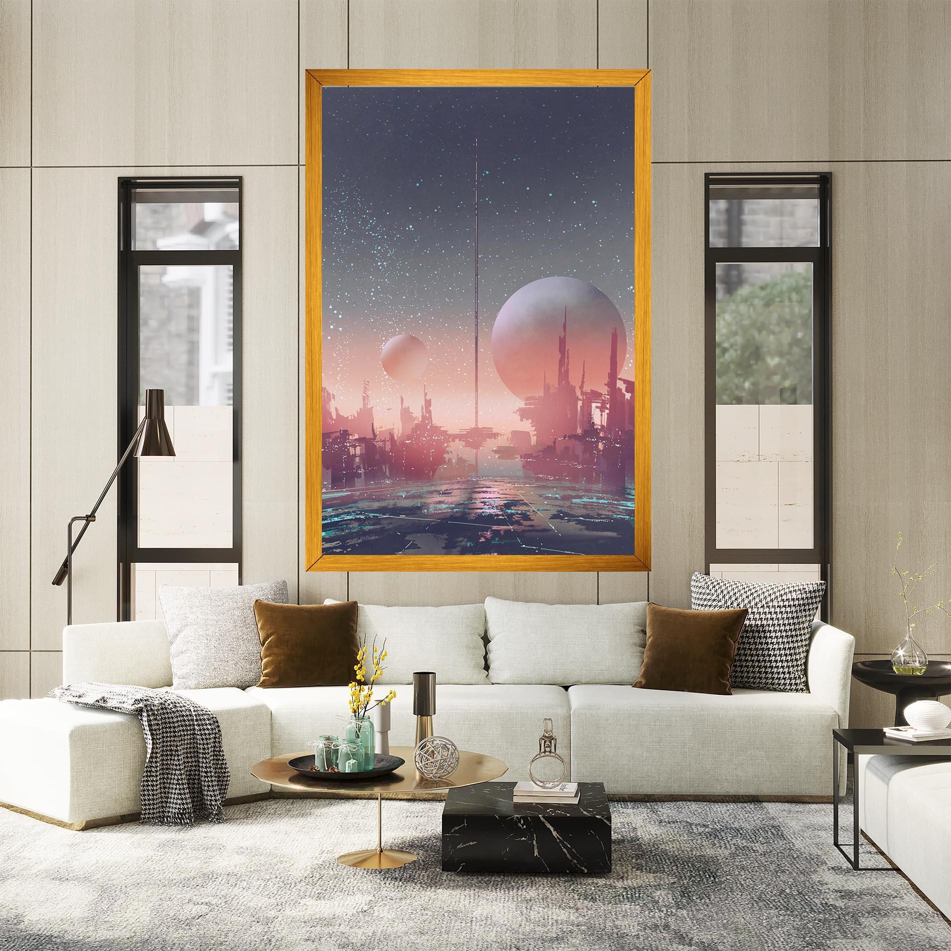 Tablou Canvas Futuristic Alien Buildings mockup 2