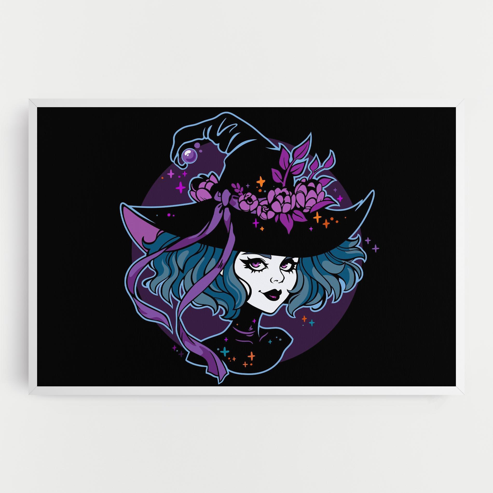 Tablou Canvas Cute Purple Witch mockup 0