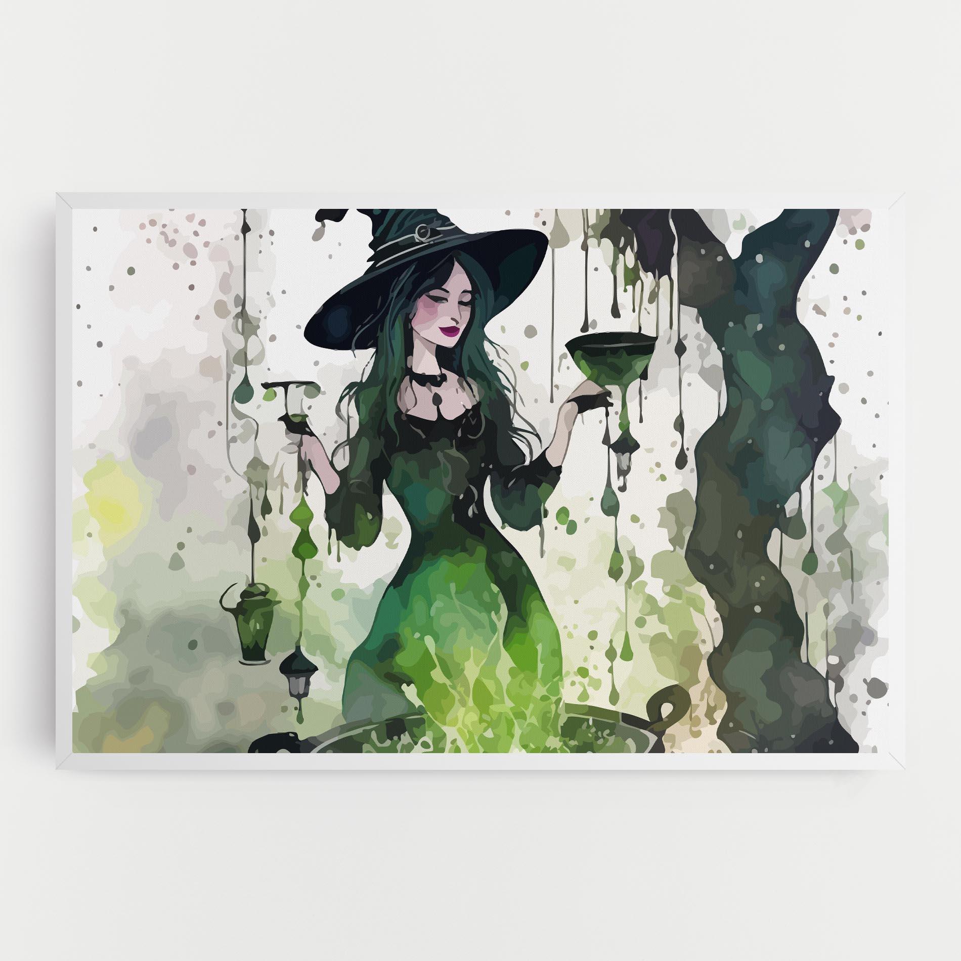 Tablou Canvas Green Light Witch mockup 0