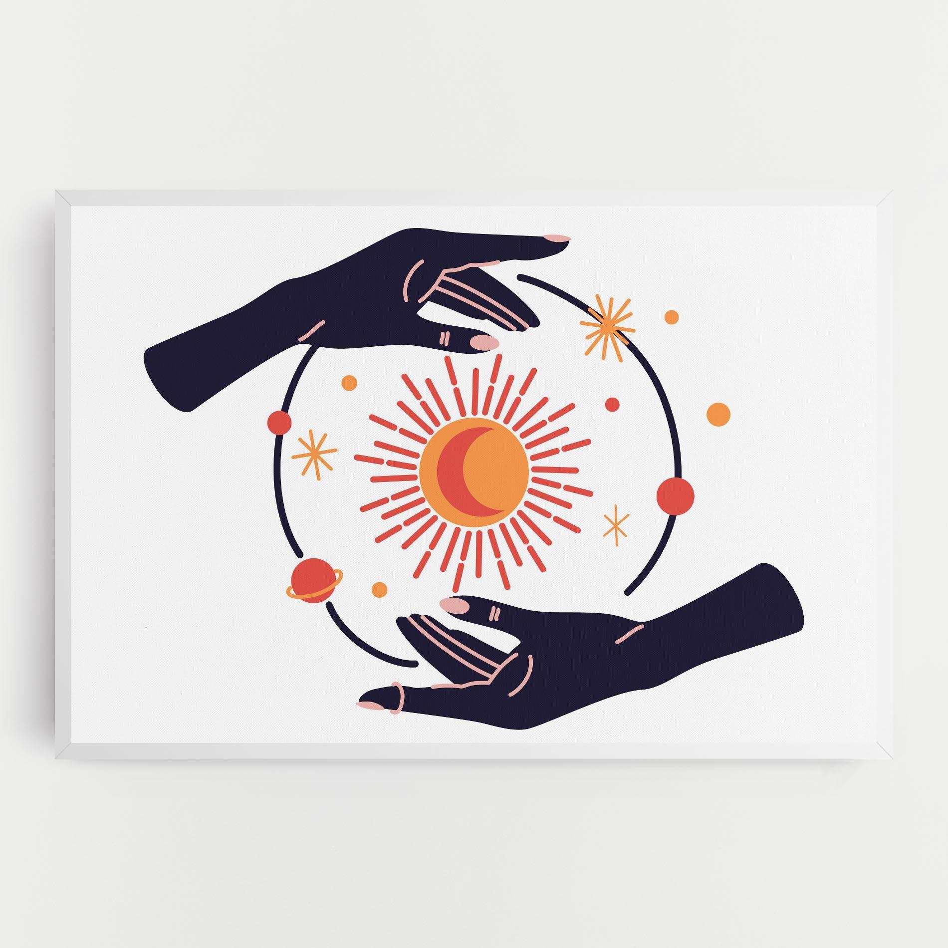 Tablou Canvas Purple Magic Hands mockup 0