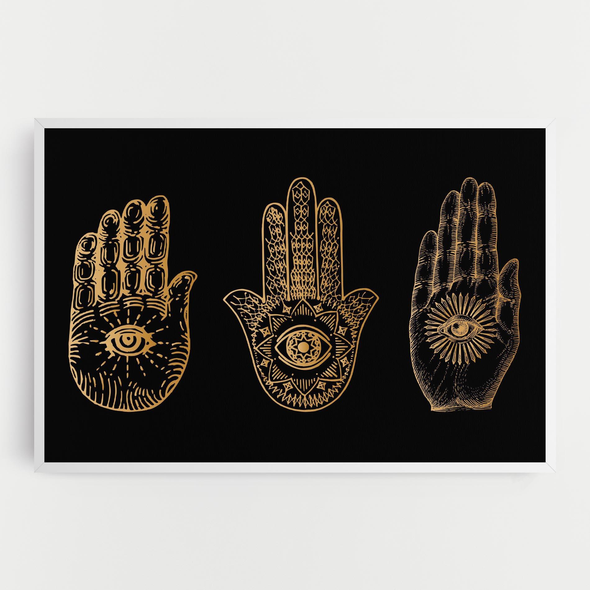 Tablou Canvas Witch Gold Hands mockup 0