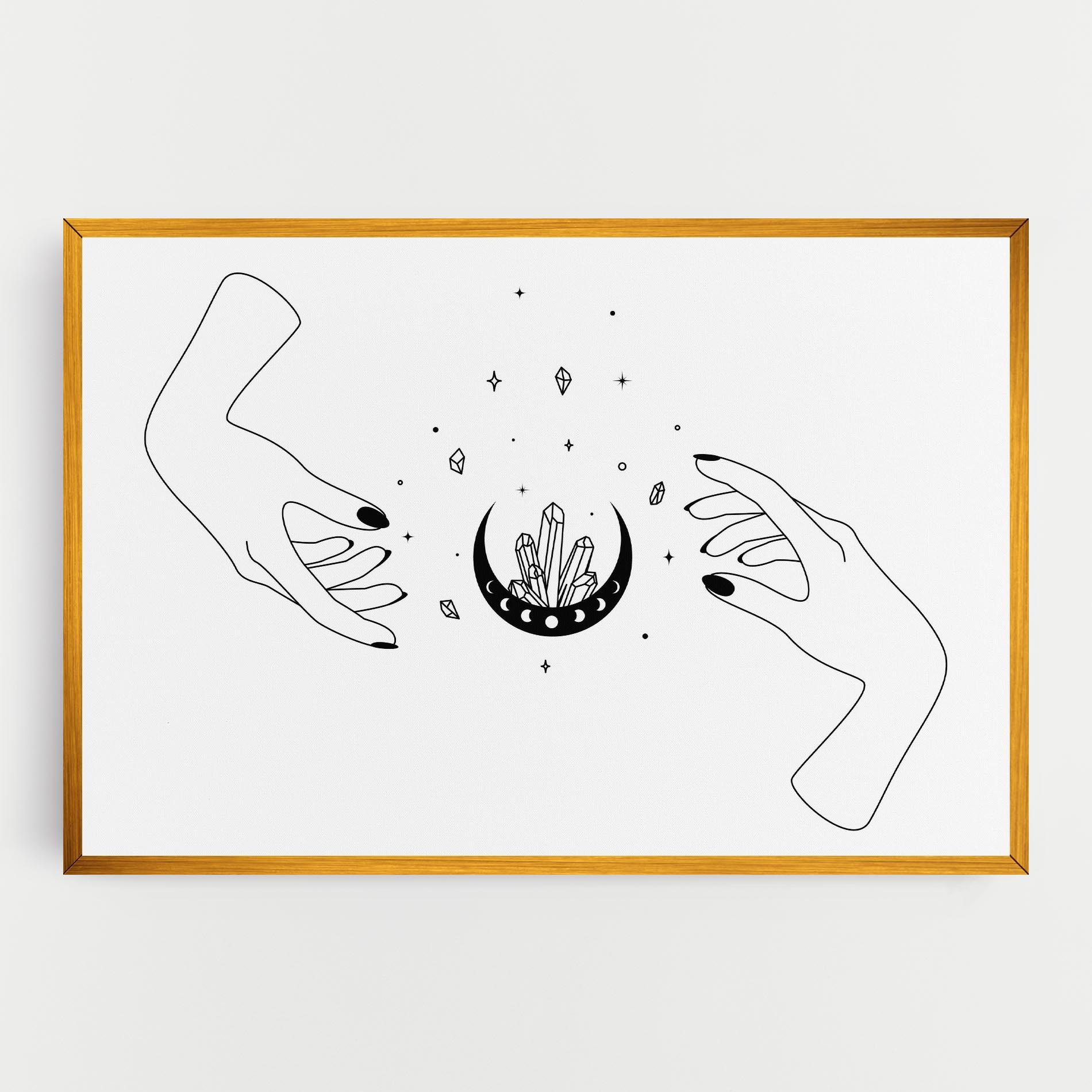 Tablou Canvas Crystal Hand mockup 0