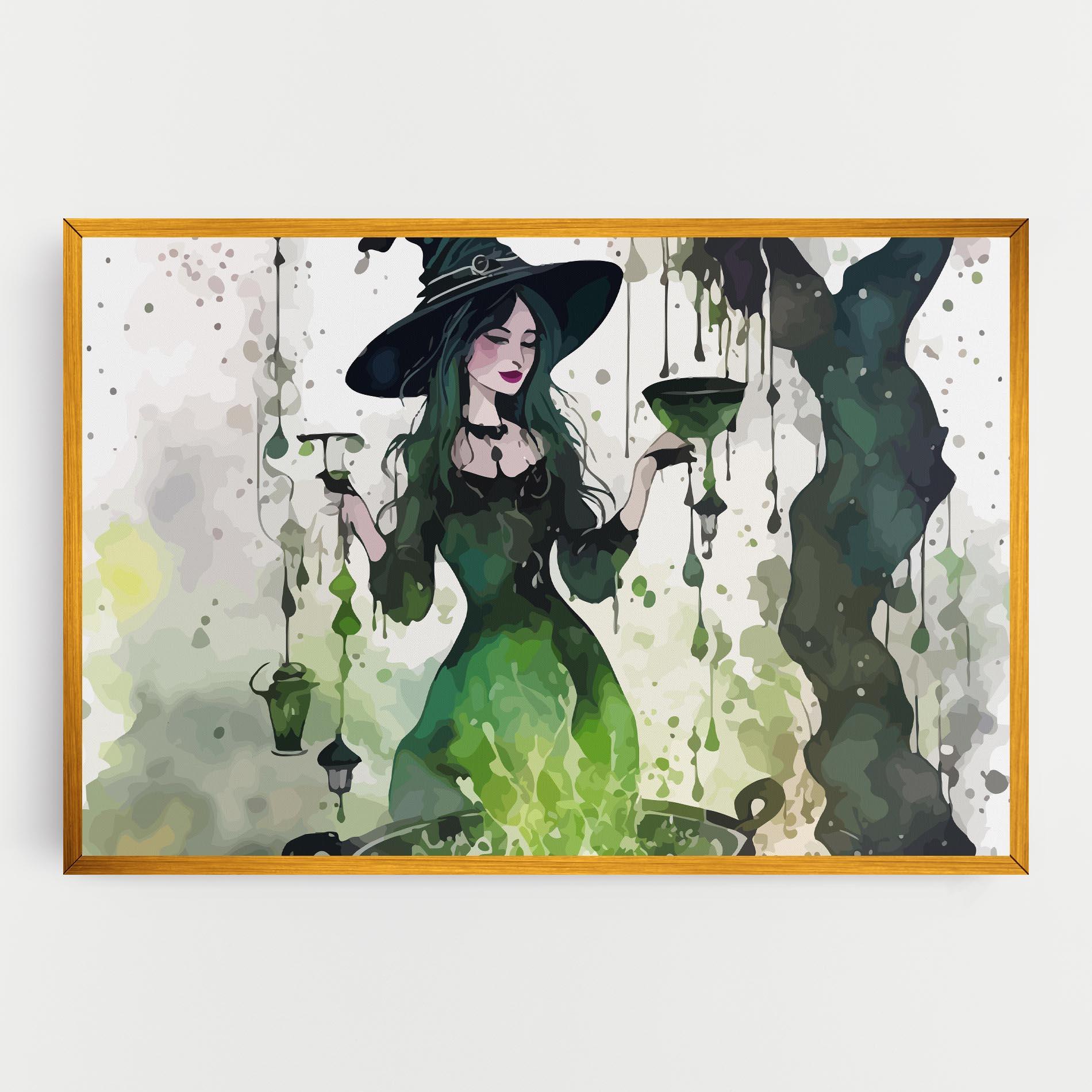 Tablou Canvas Green Light Witch mockup 0