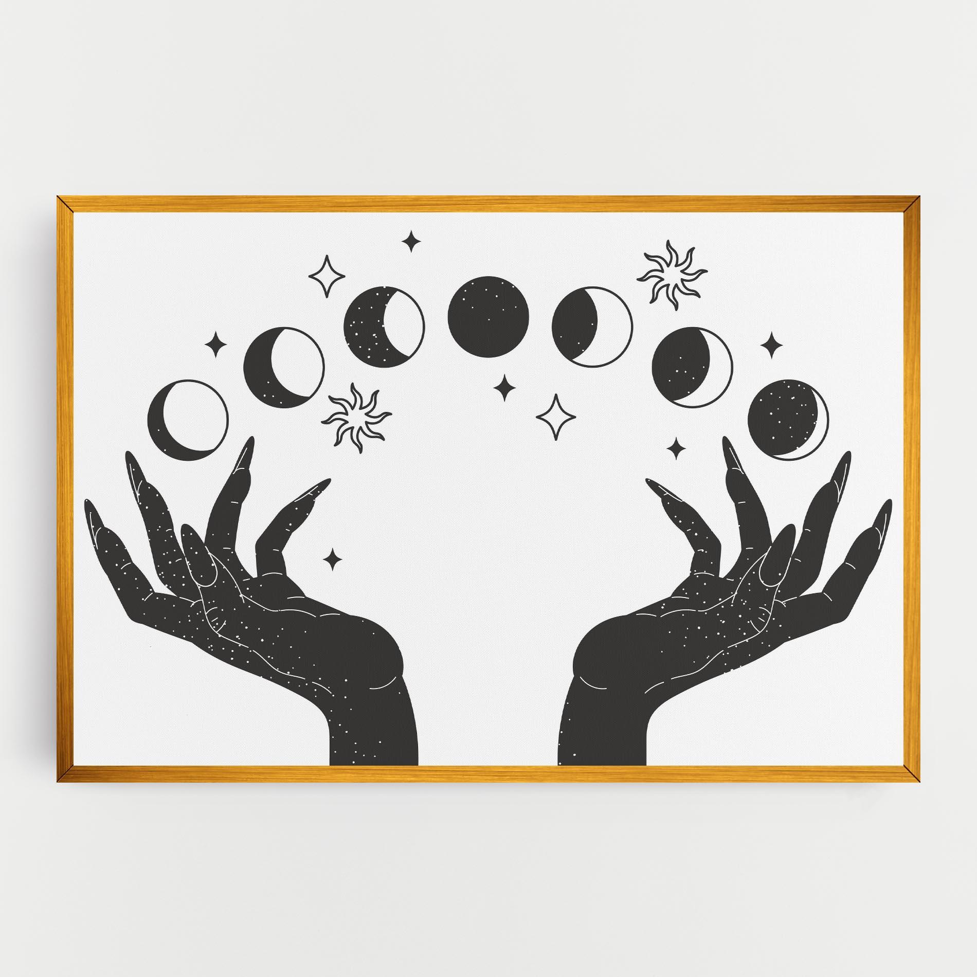 Tablou Canvas Magic Moon Hands mockup 0