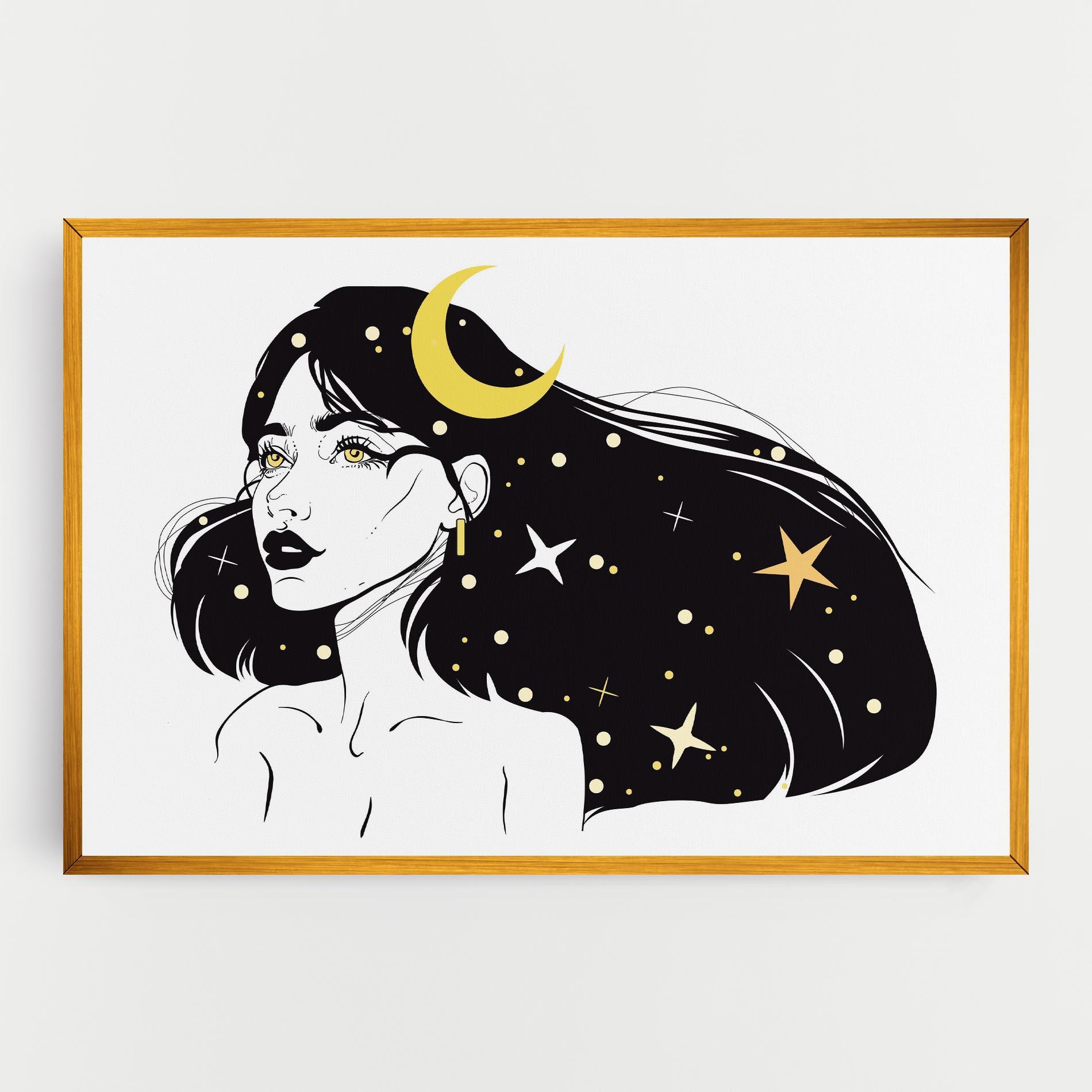 Tablou Canvas Night Witch mockup 0