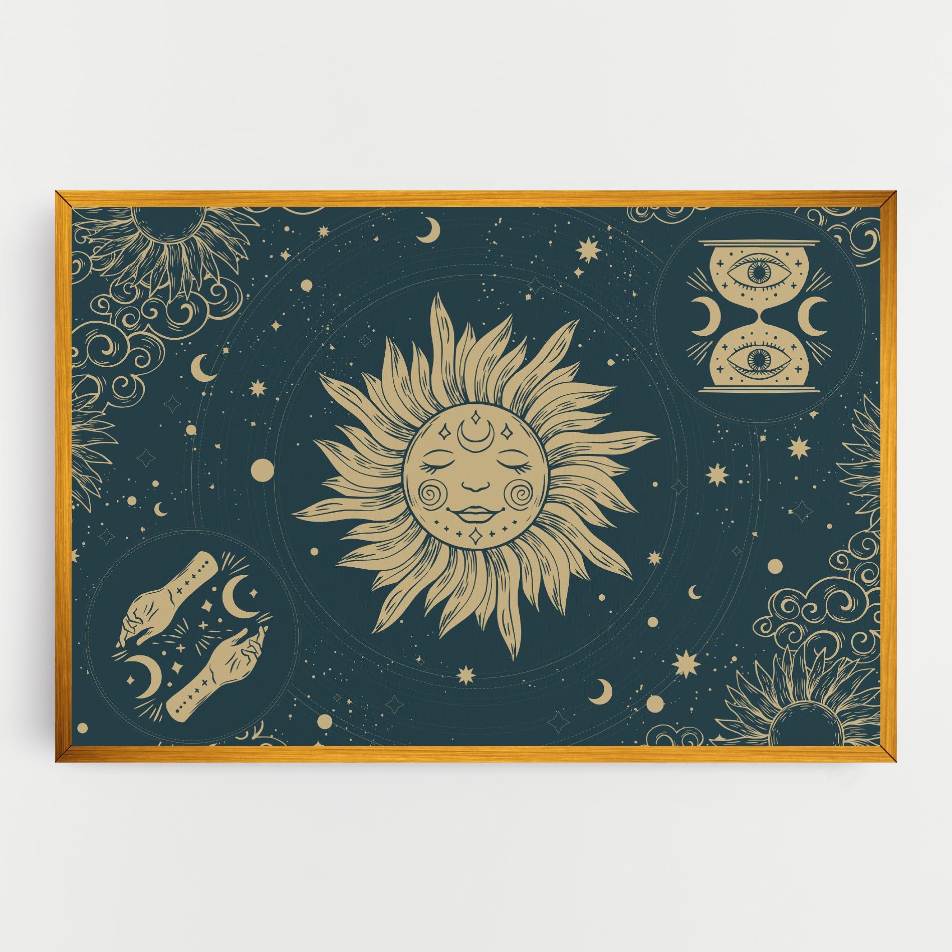 Tablou Canvas Sun Face Magic mockup 0