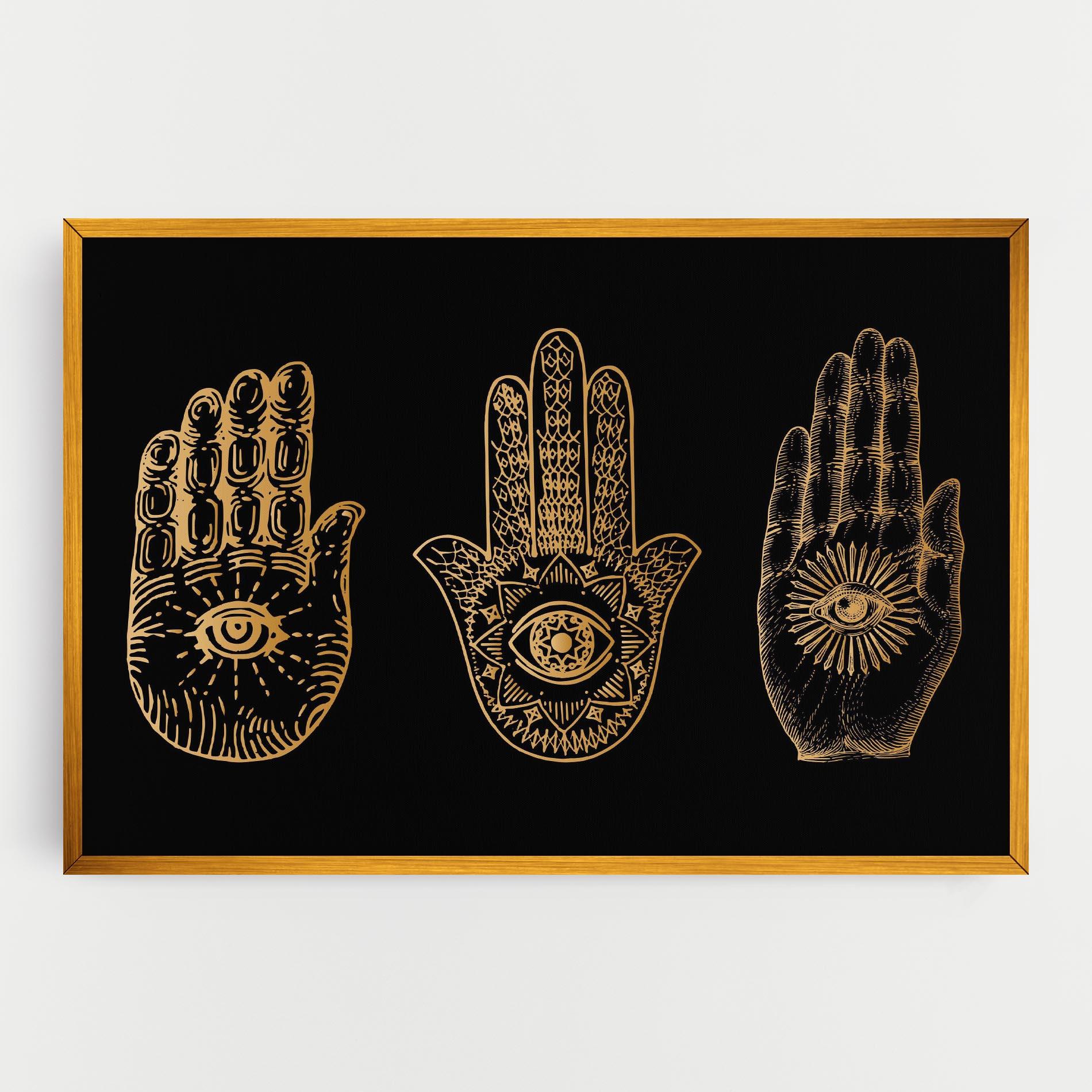 Tablou Canvas Witch Gold Hands mockup 0