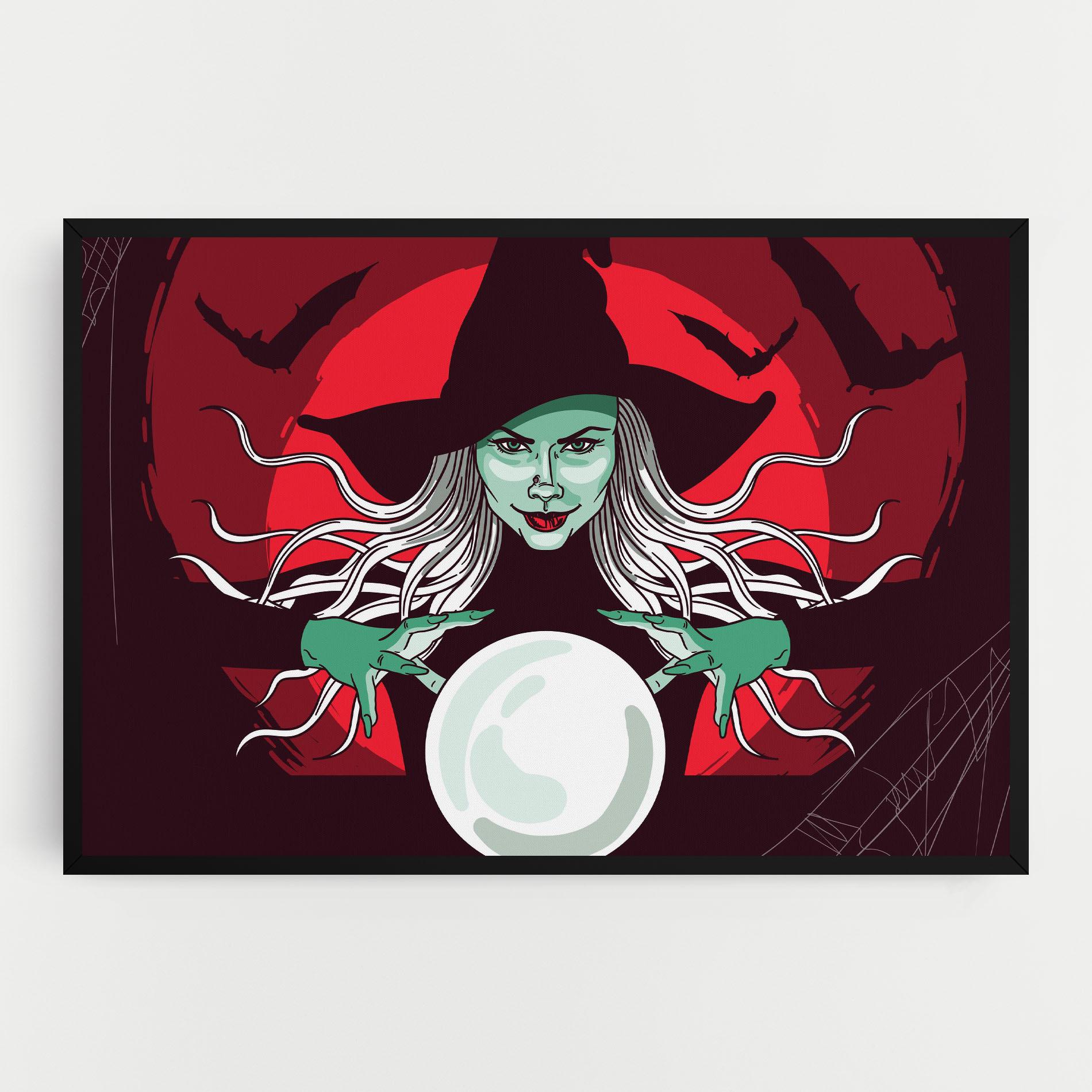 Tablou Canvas Green Witch mockup 0