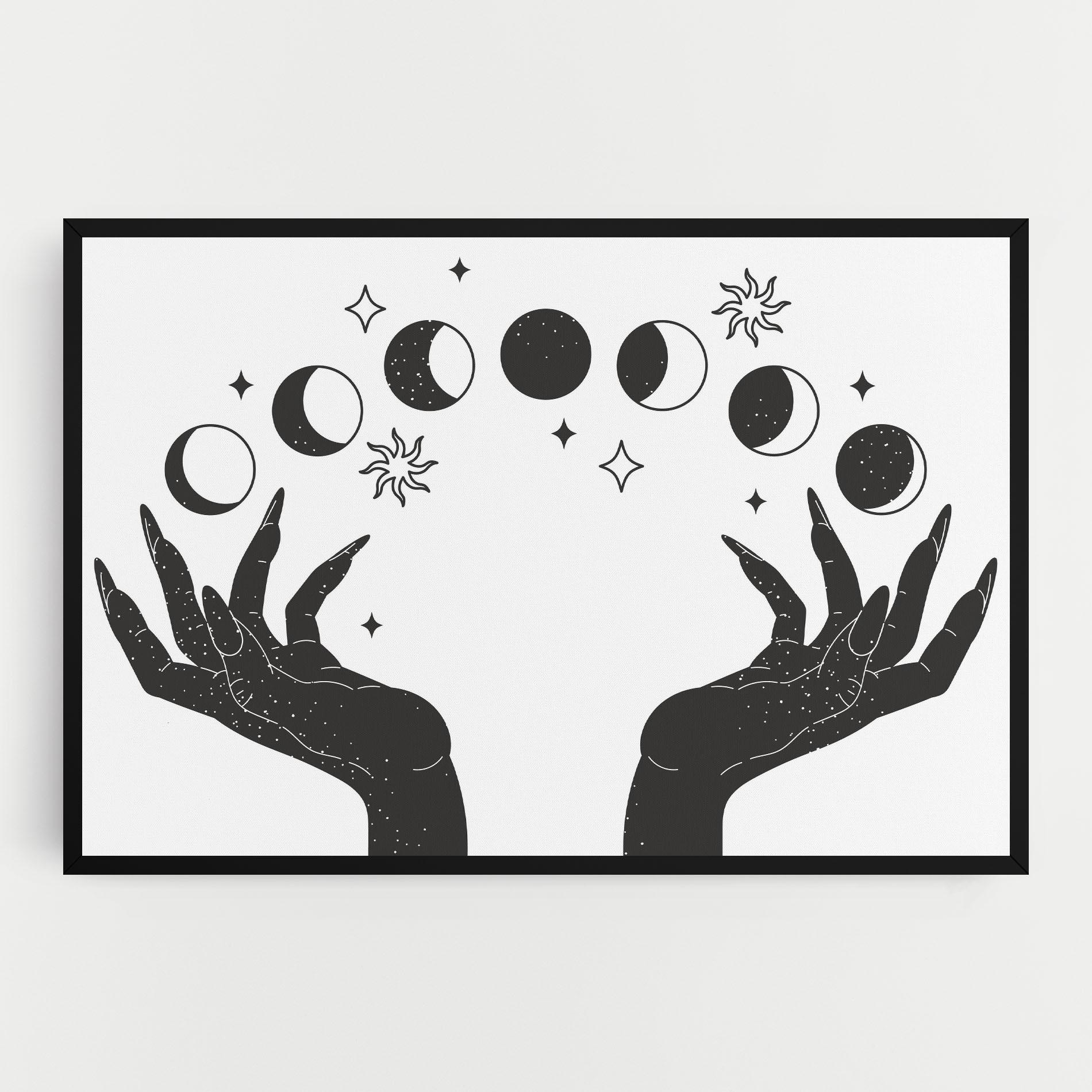 Tablou Canvas Magic Moon Hands mockup 0