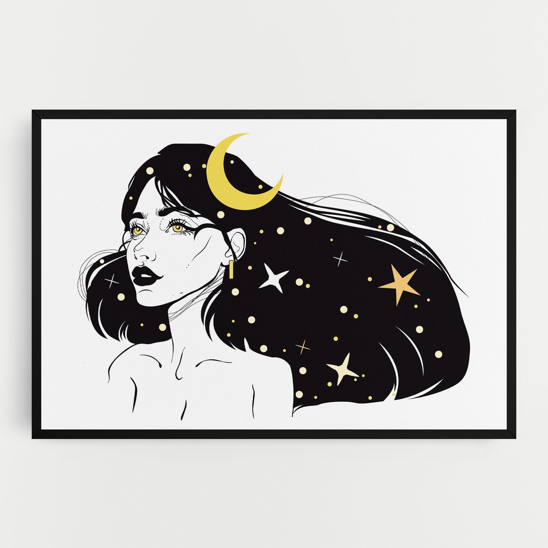 Tablou Canvas Night Witch mockup 0