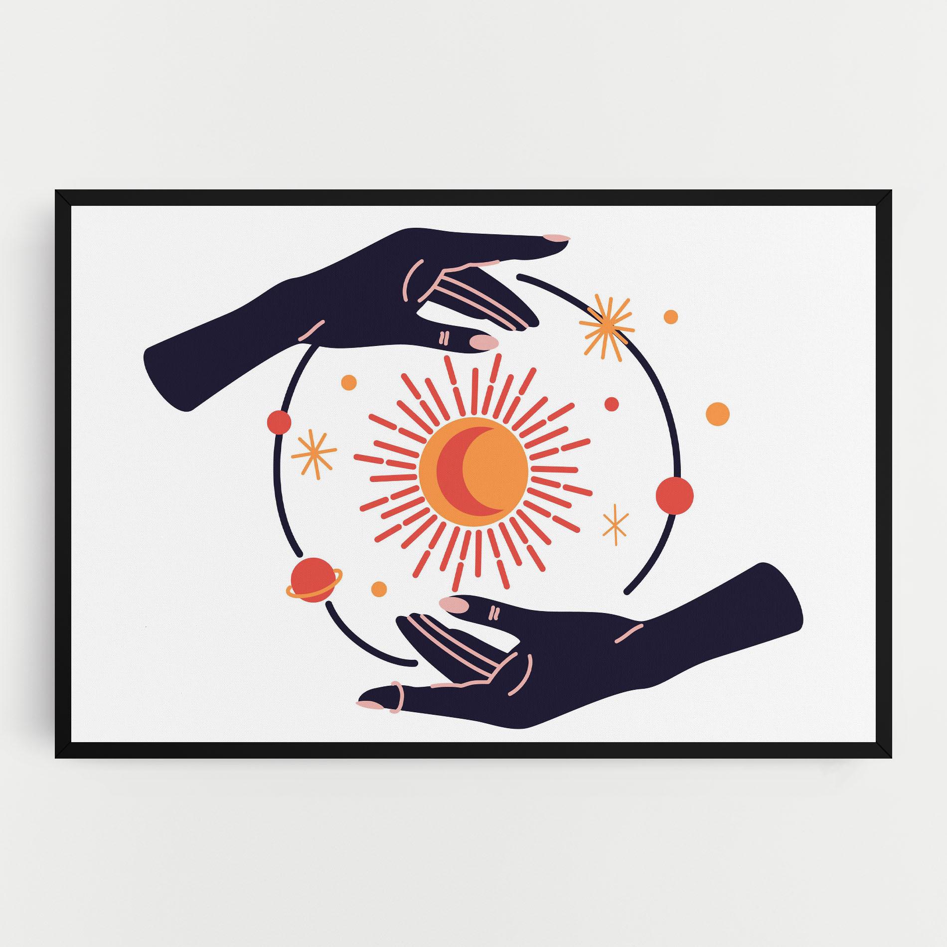 Tablou Canvas Purple Magic Hands mockup 0