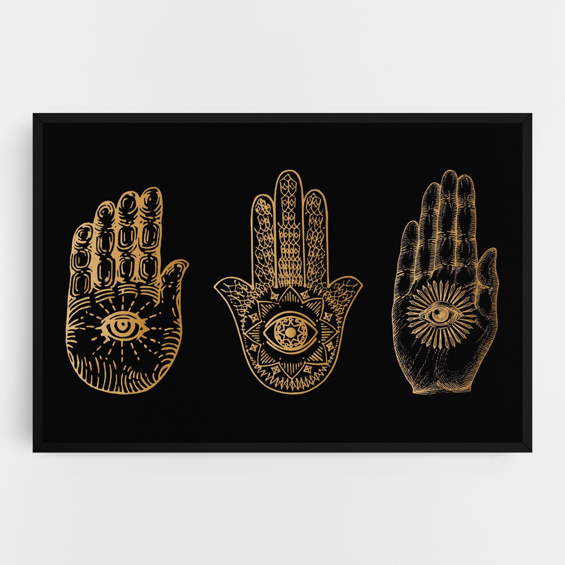 Tablou Canvas Witch Gold Hands mockup 0