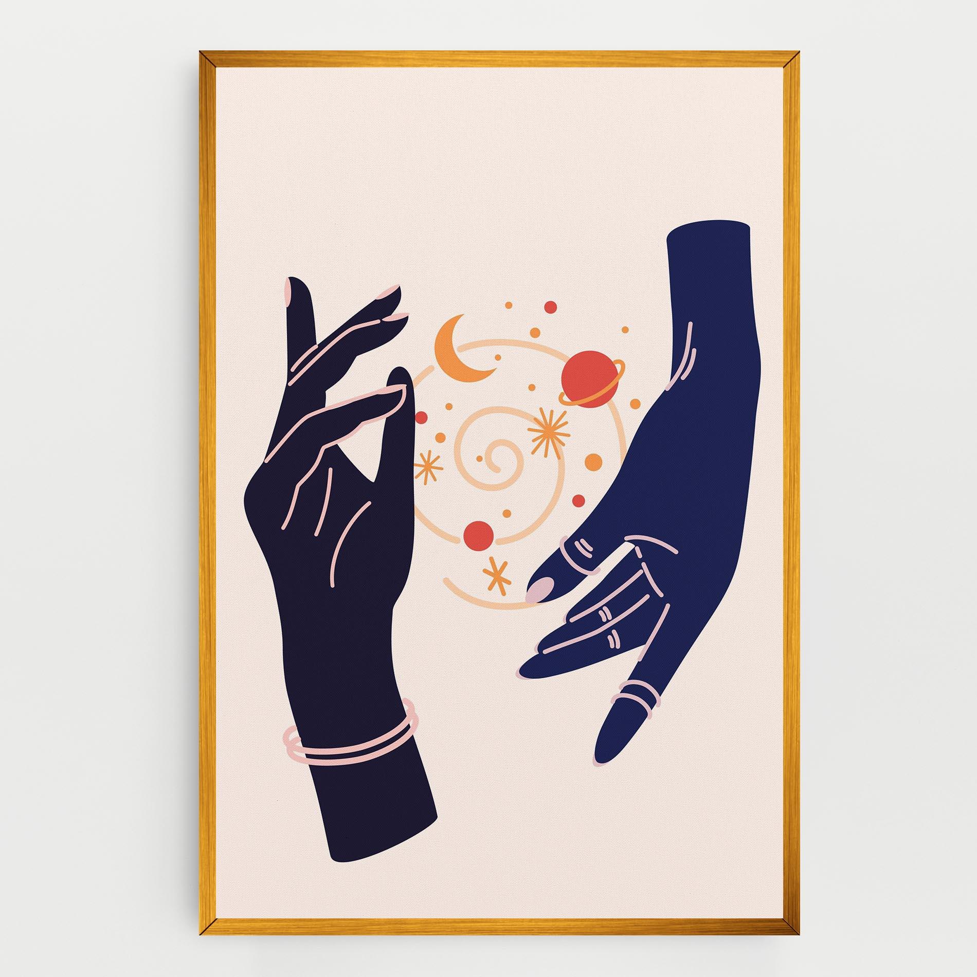 Tablou Canvas Magic Purple Hands mockup 0