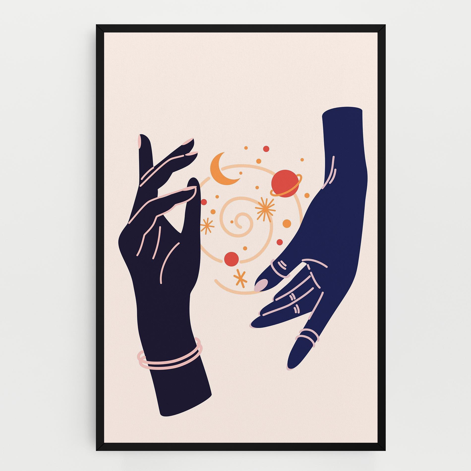 Tablou Canvas Magic Purple Hands mockup 0