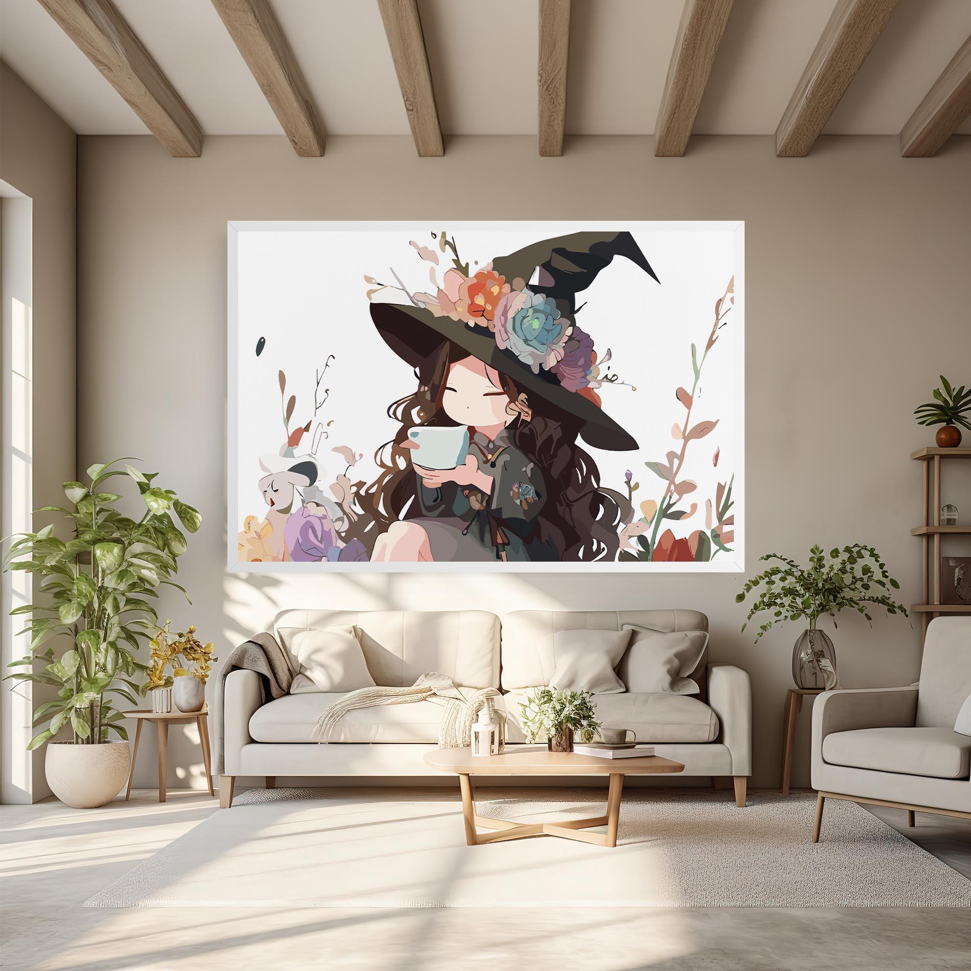 Tablou Canvas Cute Witch mockup 6