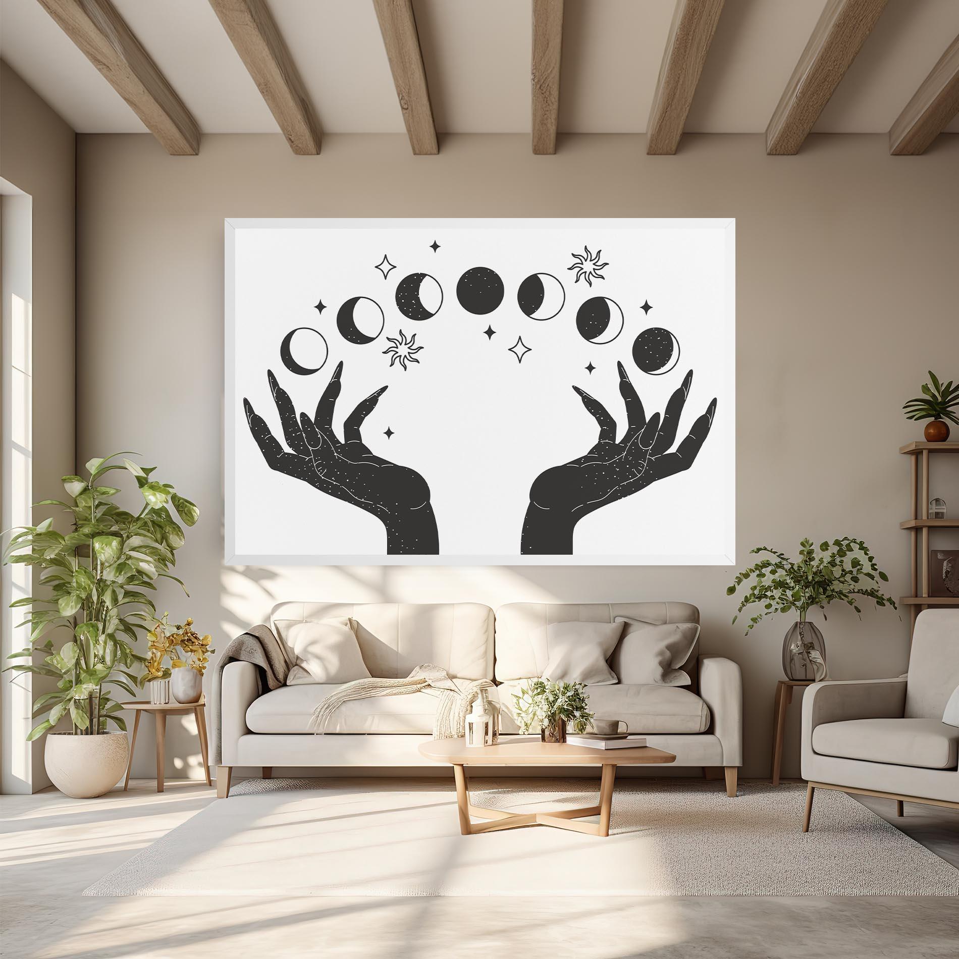 Tablou Canvas Magic Moon Hands mockup 6