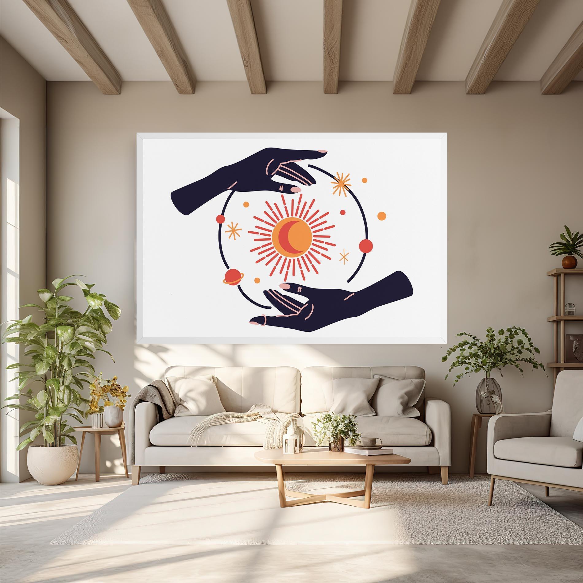 Tablou Canvas Purple Magic Hands mockup 6