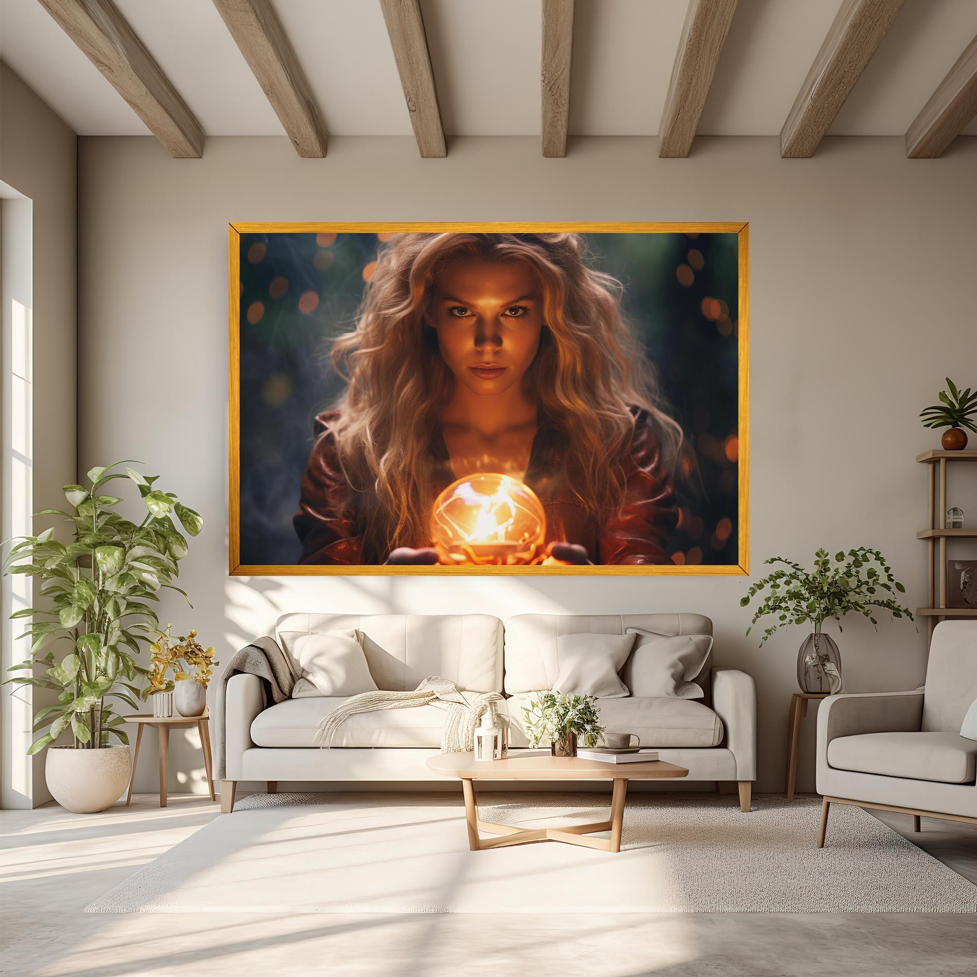 Tablou Canvas Beautiful Woman Witch mockup 6