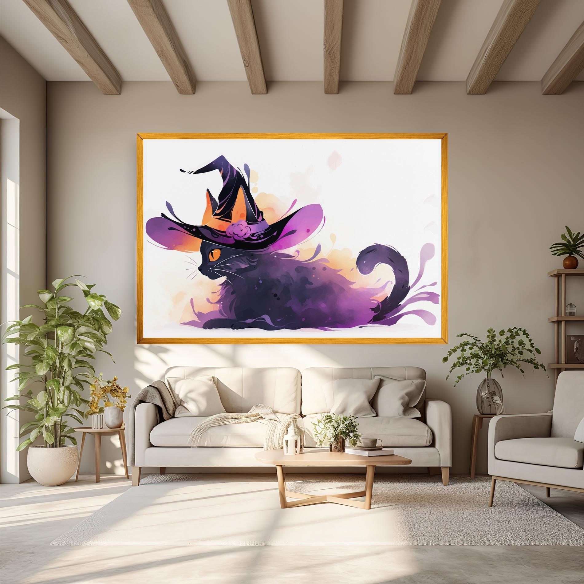 Tablou Canvas Cat Witch mockup 6